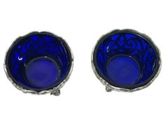 Two English silver plated salt cellars by Henry Wilkinson,  Sheffield 1830-1872