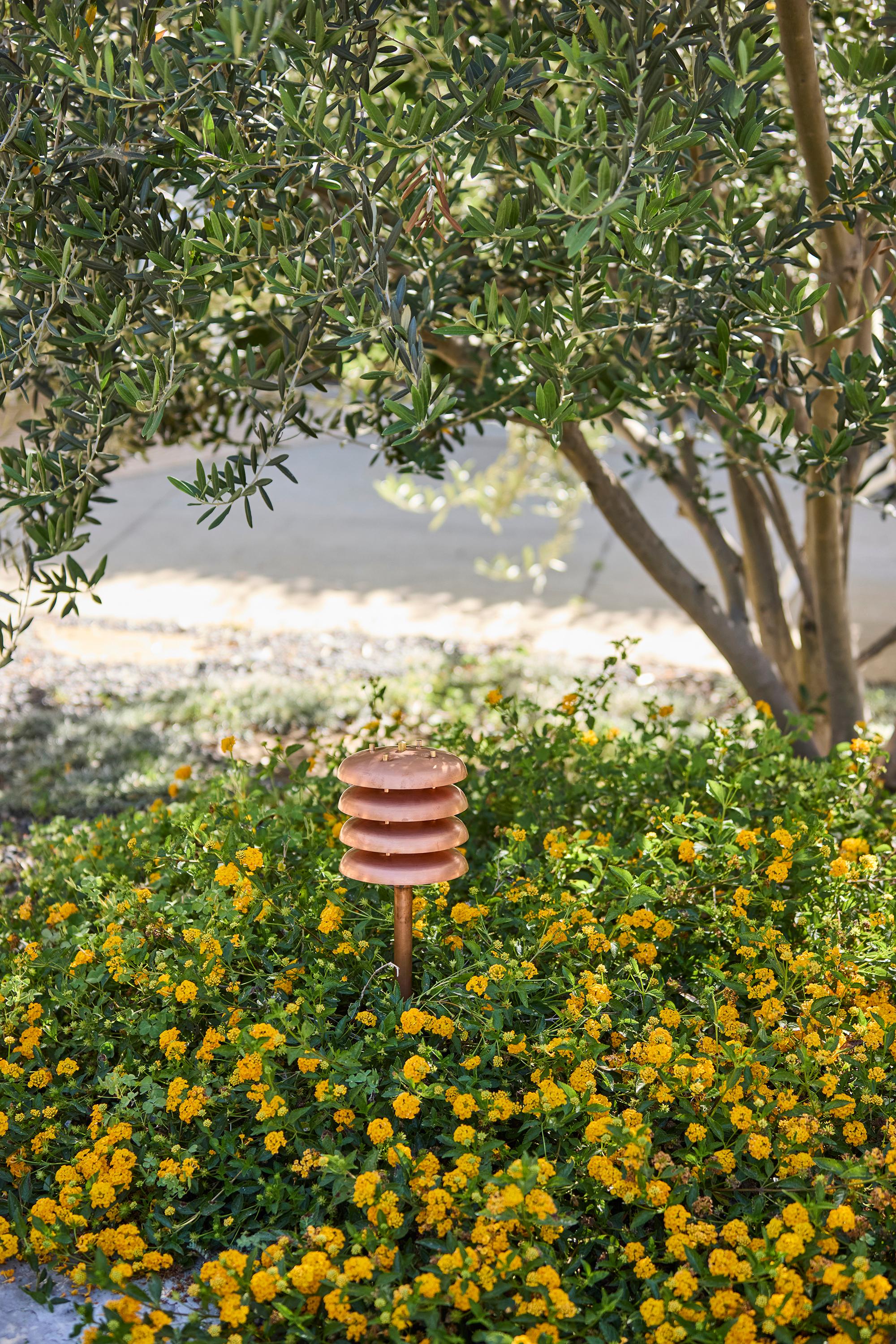 Mid-Century Modern 'Gibson' Outdoor Bollard Light in Raw Copper by Gary Gibson For Sale