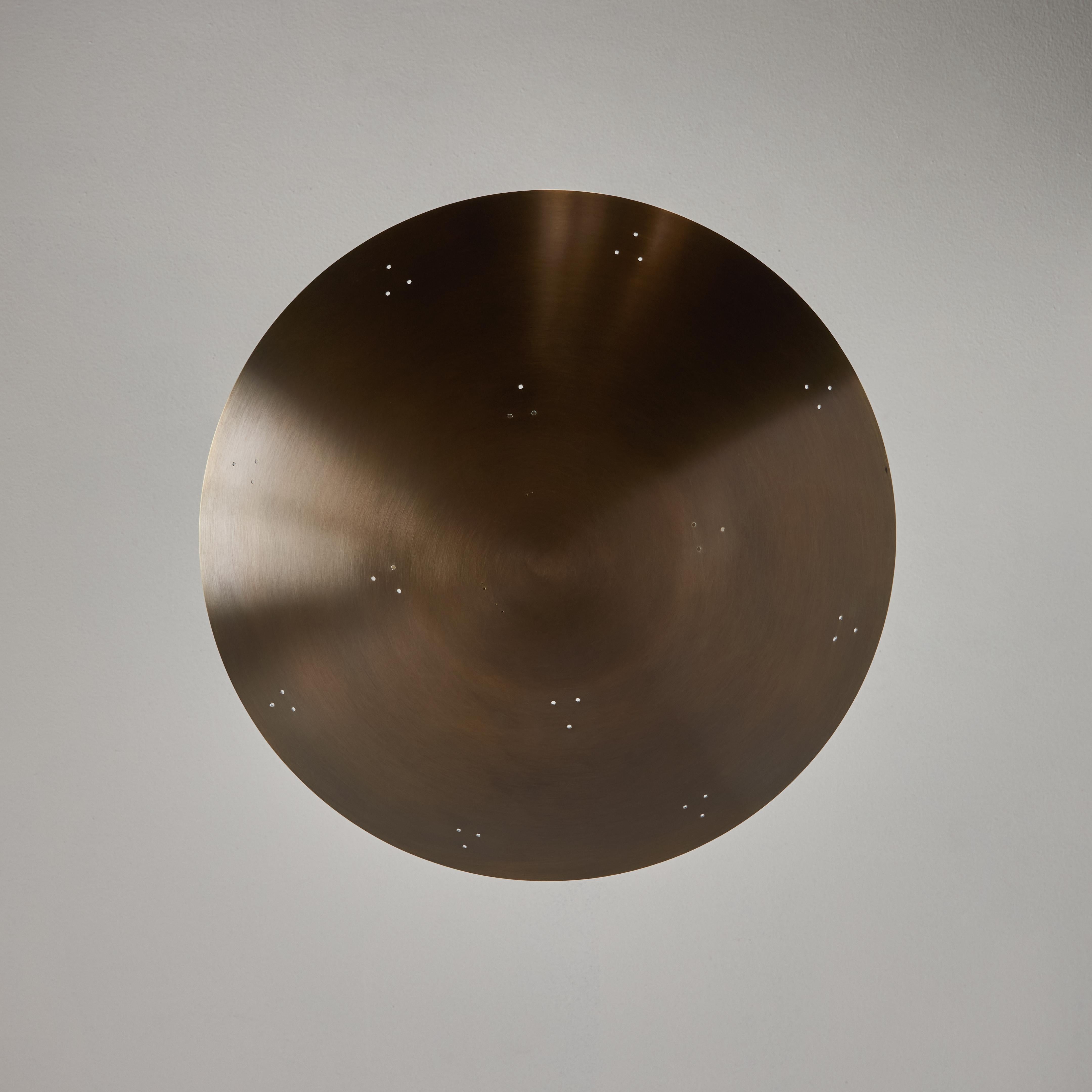 Raul Reyes 'Rey 14' Dome-Deckenleuchte aus patiniertem Messing mit Perforation im Angebot 3