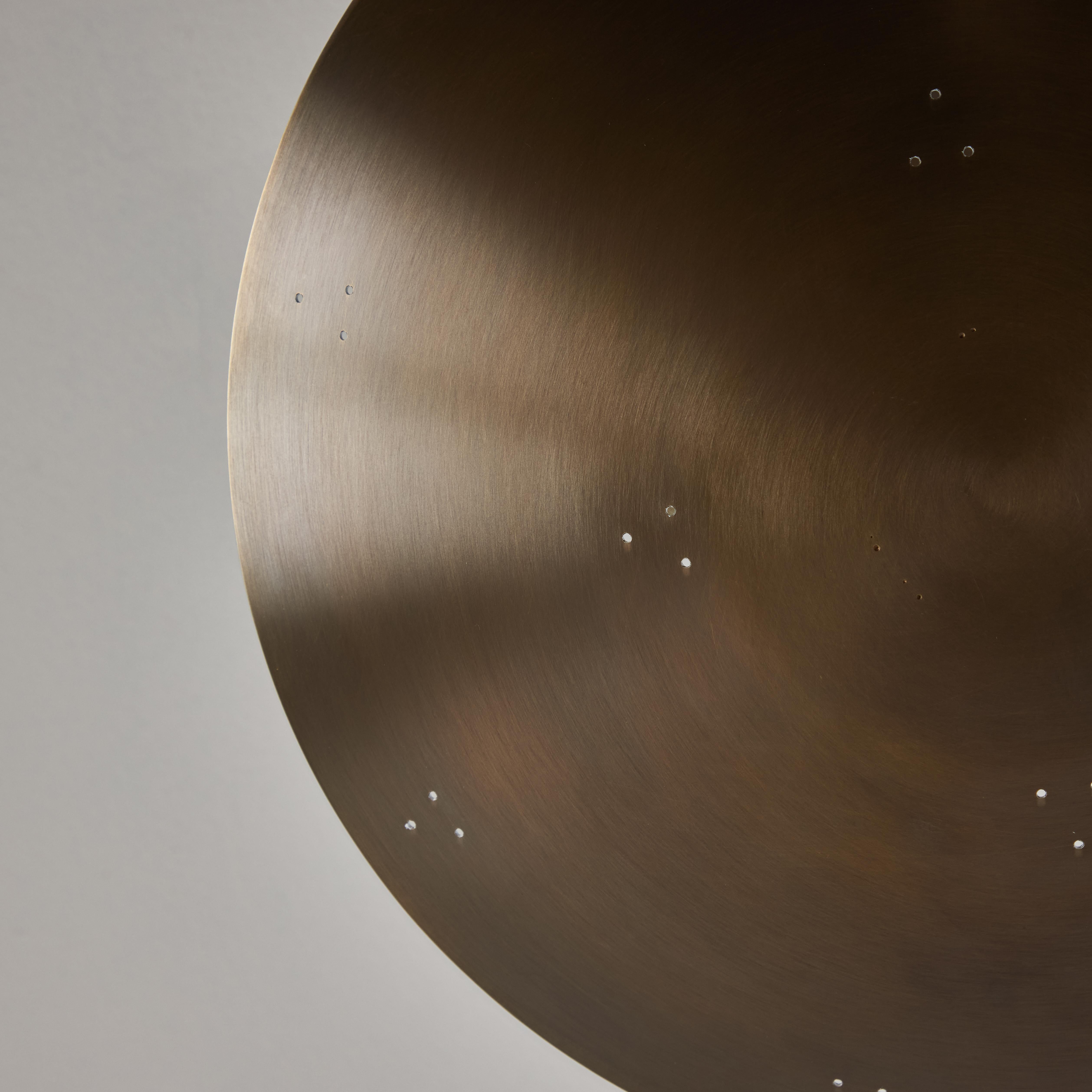 Raul Reyes 'Rey 14' Dome-Deckenleuchte aus patiniertem Messing mit Perforation im Angebot 4