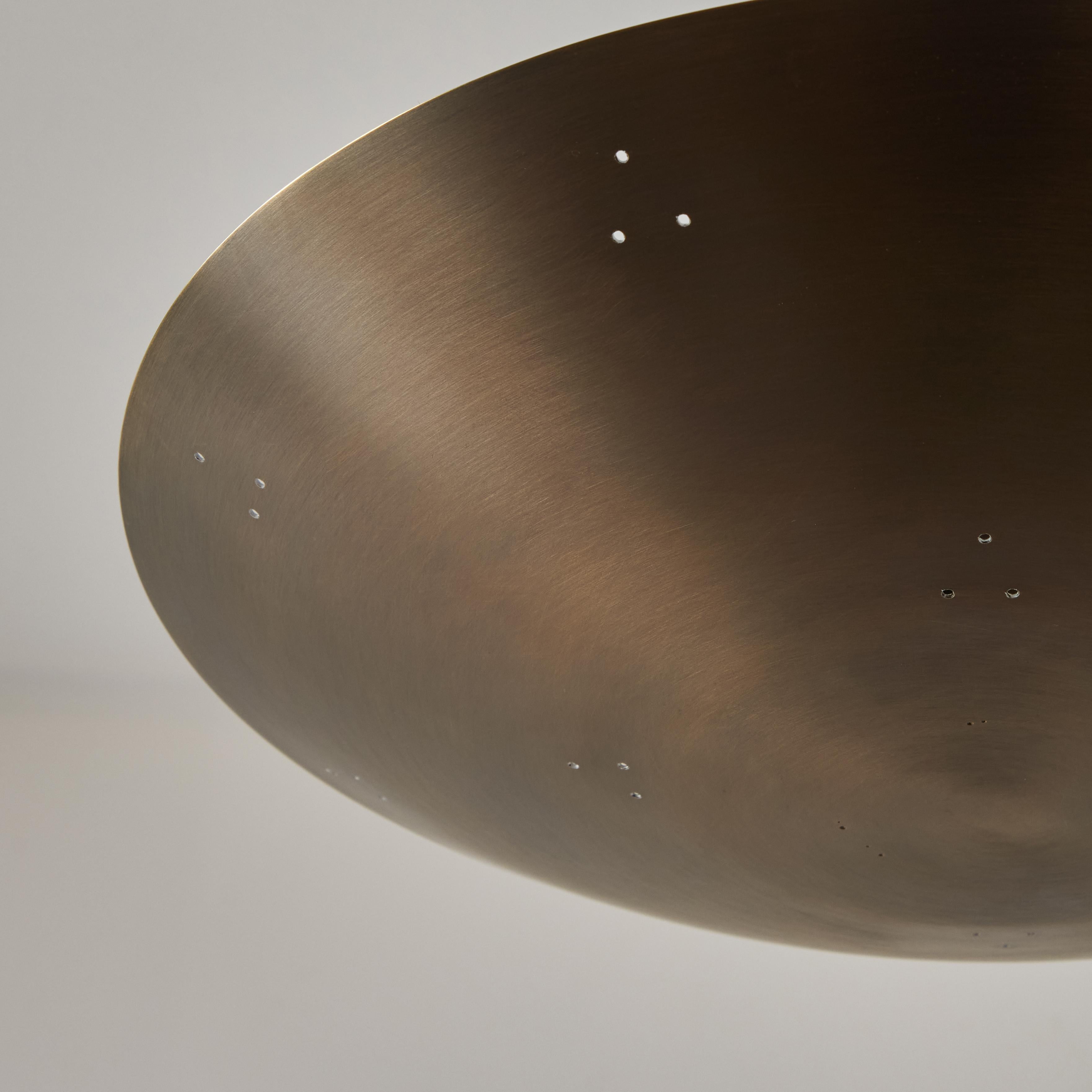 Raul Reyes 'Rey 14' Dome-Deckenleuchte aus patiniertem Messing mit Perforation im Angebot 5