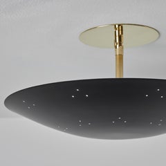 Raul Reyes 'Rey 14' Perforated Metal Dome Ceiling Lamp in Black