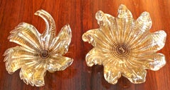 Two Ercole Barovier 'Cordonato d' Oro'/ Zebrati Candy Bowls