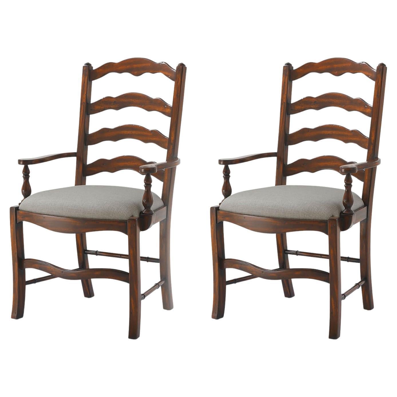 Two European Countryside Armchairs For Sale