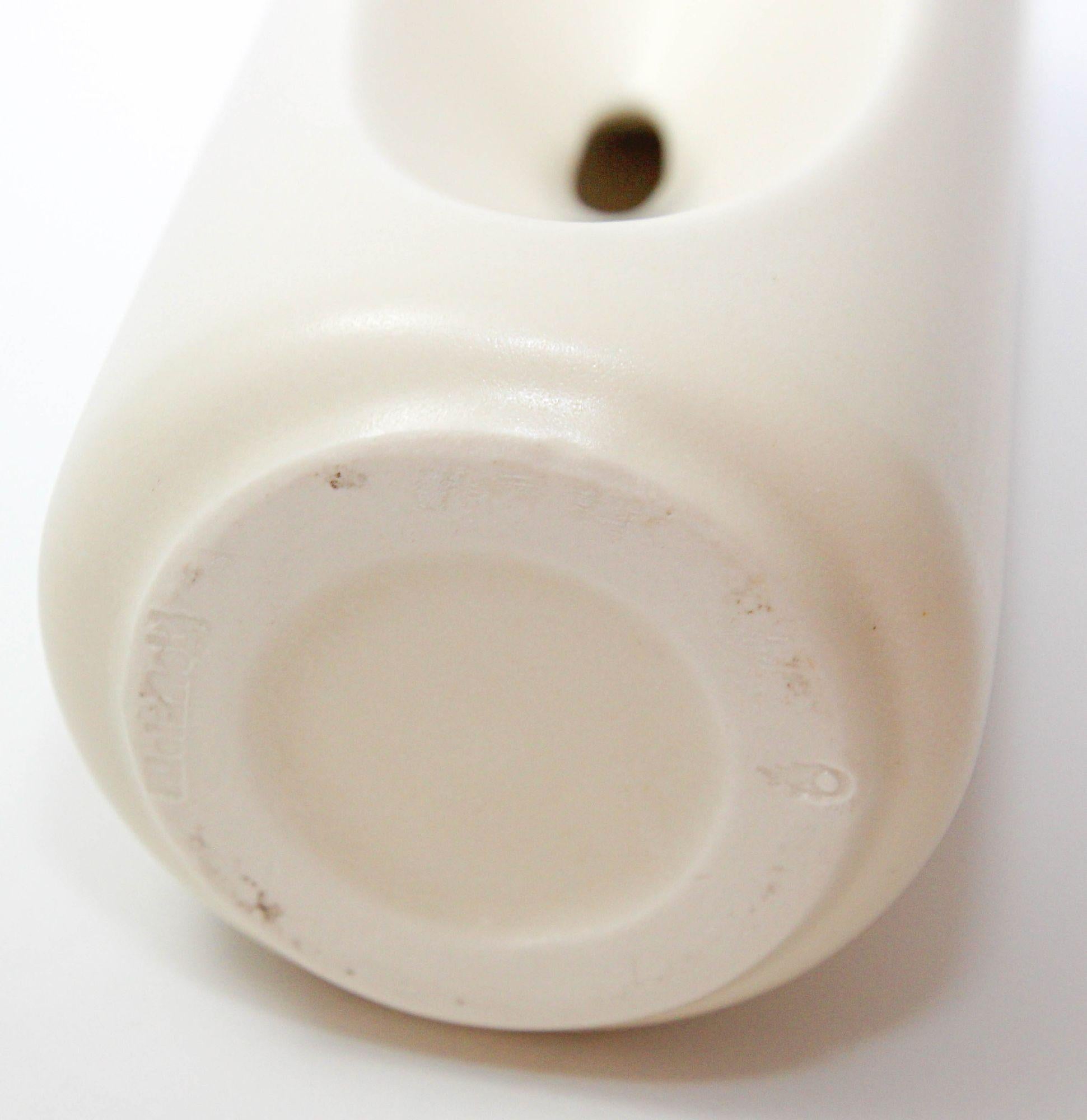 Two Eva Zeisel Handmade Porcelain Vases for Klein Reid Pottery Minimalist Modern 9