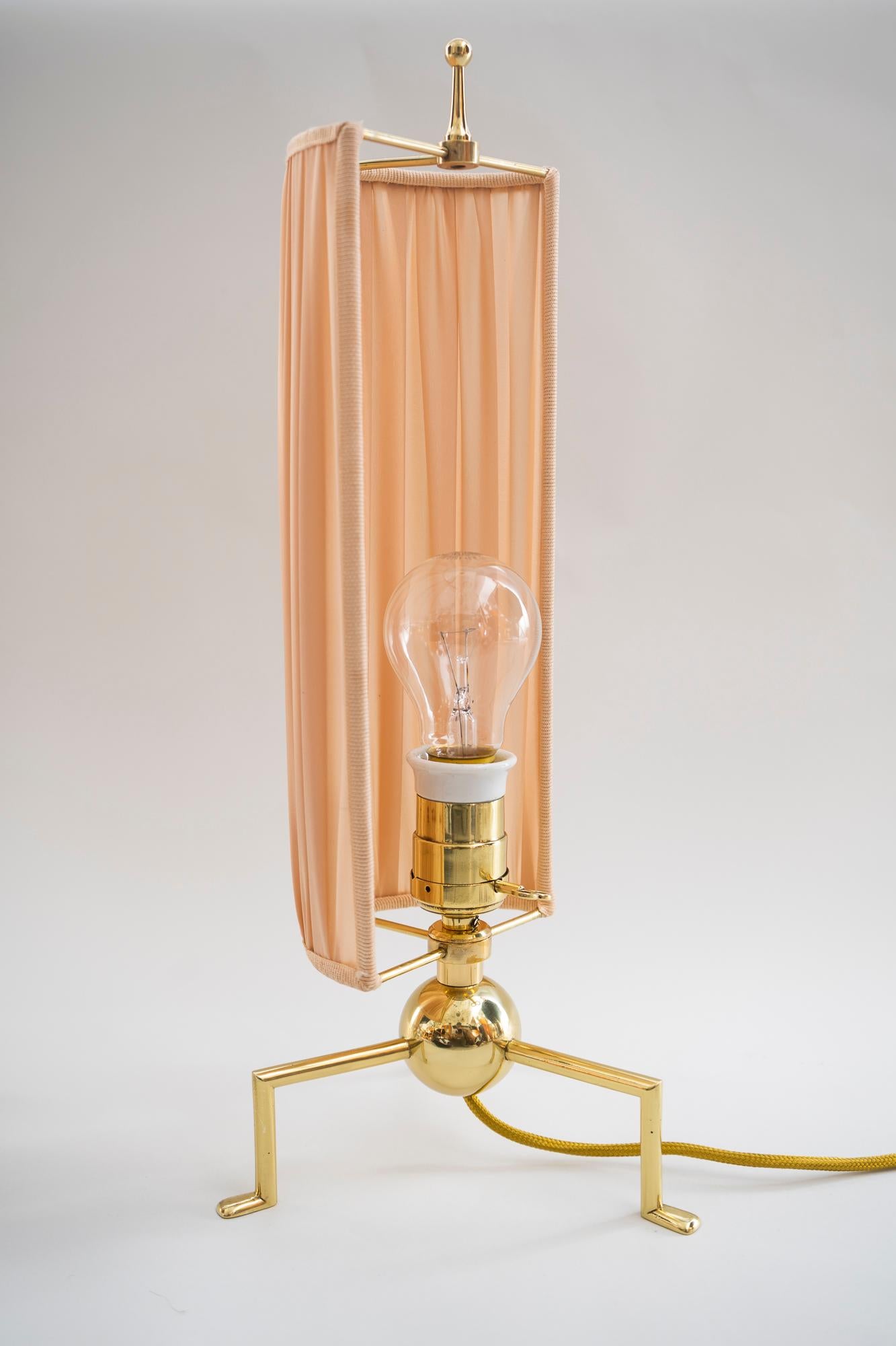 Brass Two Exclusive and Rare Art Deco Table Lamp, Vienna, 1920s For Sale