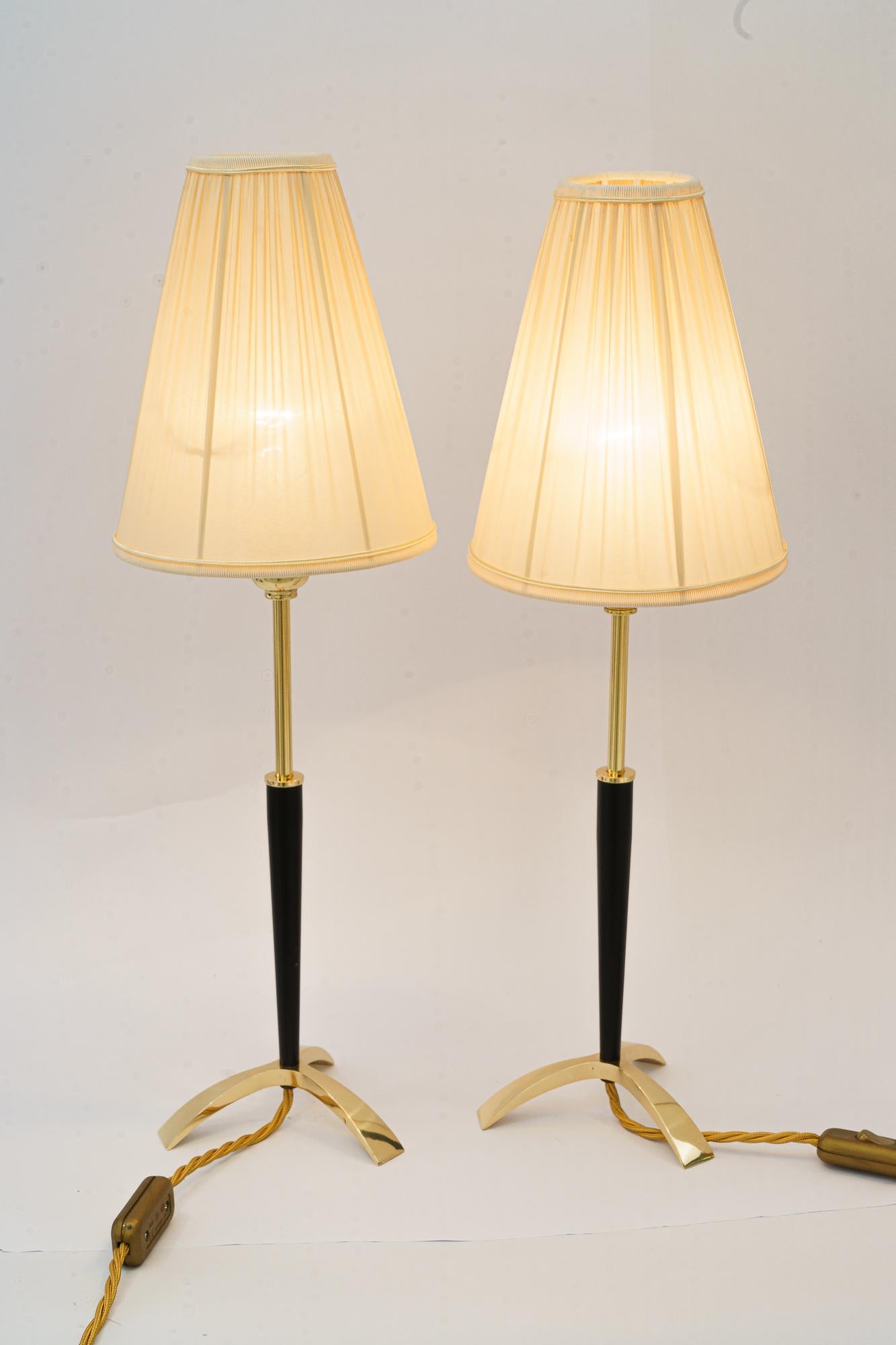 Austrian  Two Extendable Table Lamps by J.T. Kalmar, circa 1950s For Sale