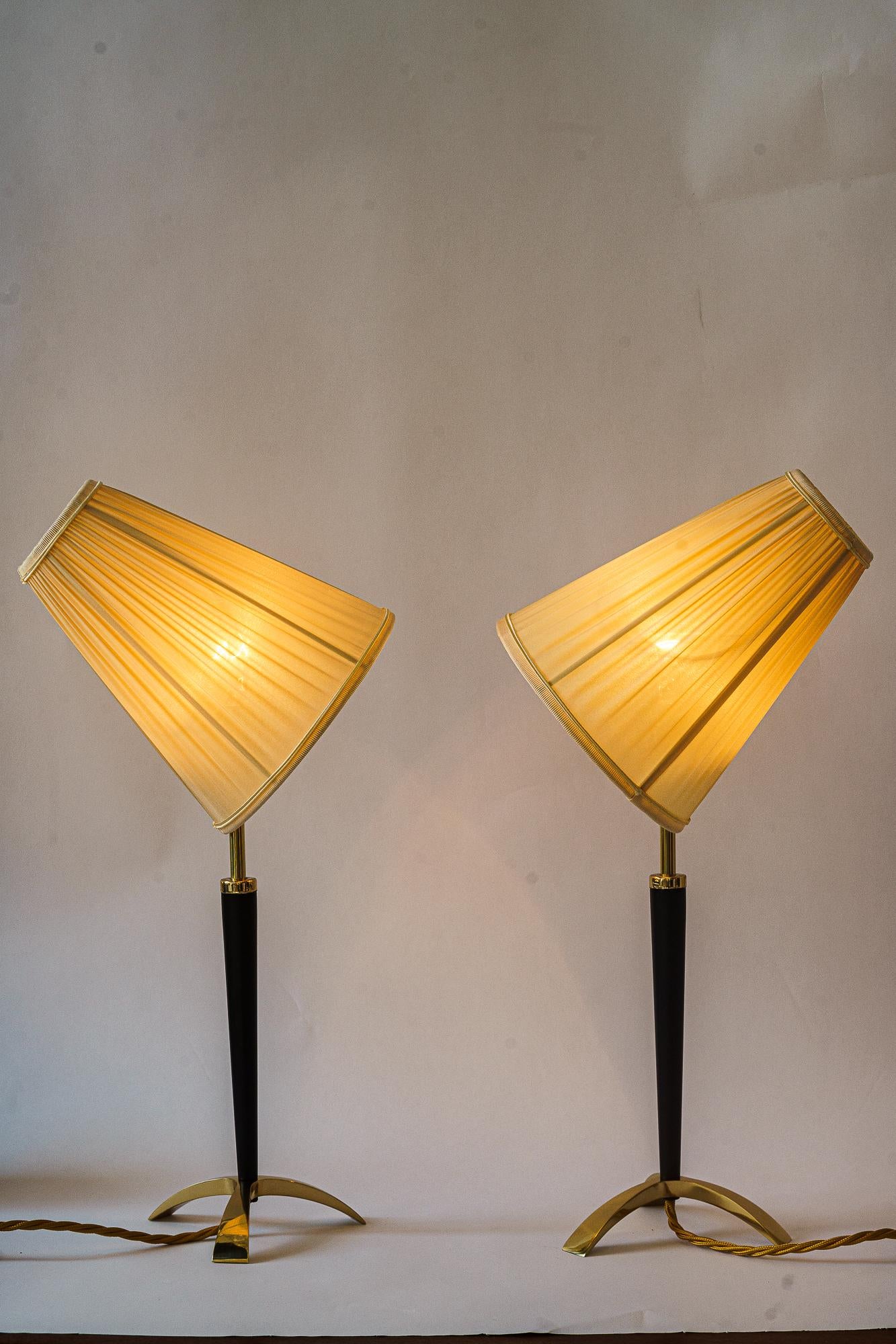Mid-20th Century Two Extendable Table Lamps by J.T. Kalmar, circa 1950s For Sale