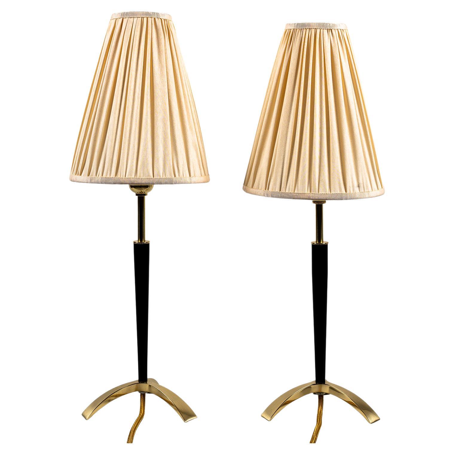 Two Extendable Table Lamps by J.T. Kalmar, circa 1950s