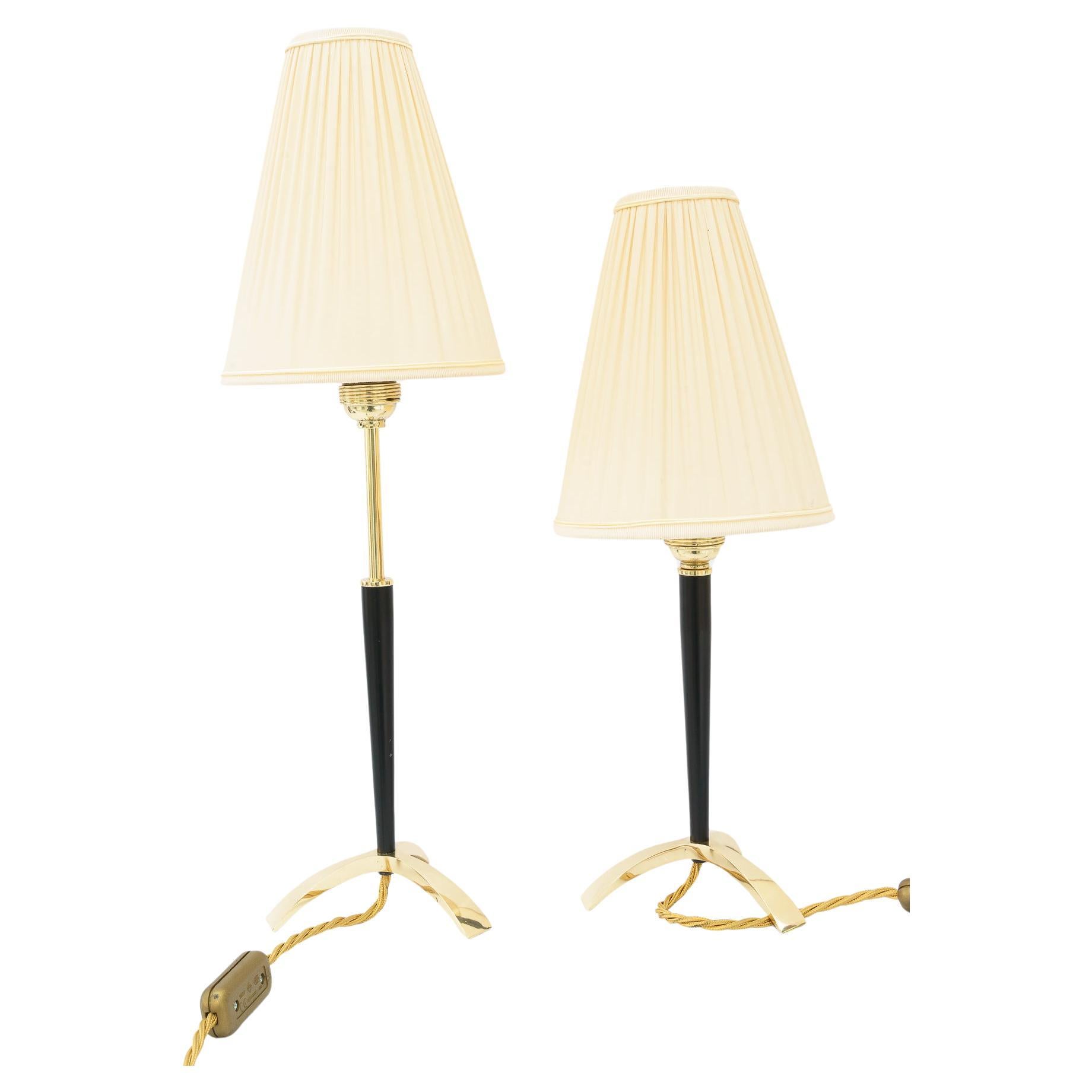  Two Extendable Table Lamps by J.T. Kalmar, circa 1950s For Sale