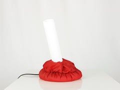 Two Fabric and White Plastic Shade Cloche by De Pas D'Urbino Lomazzi for Sirrah