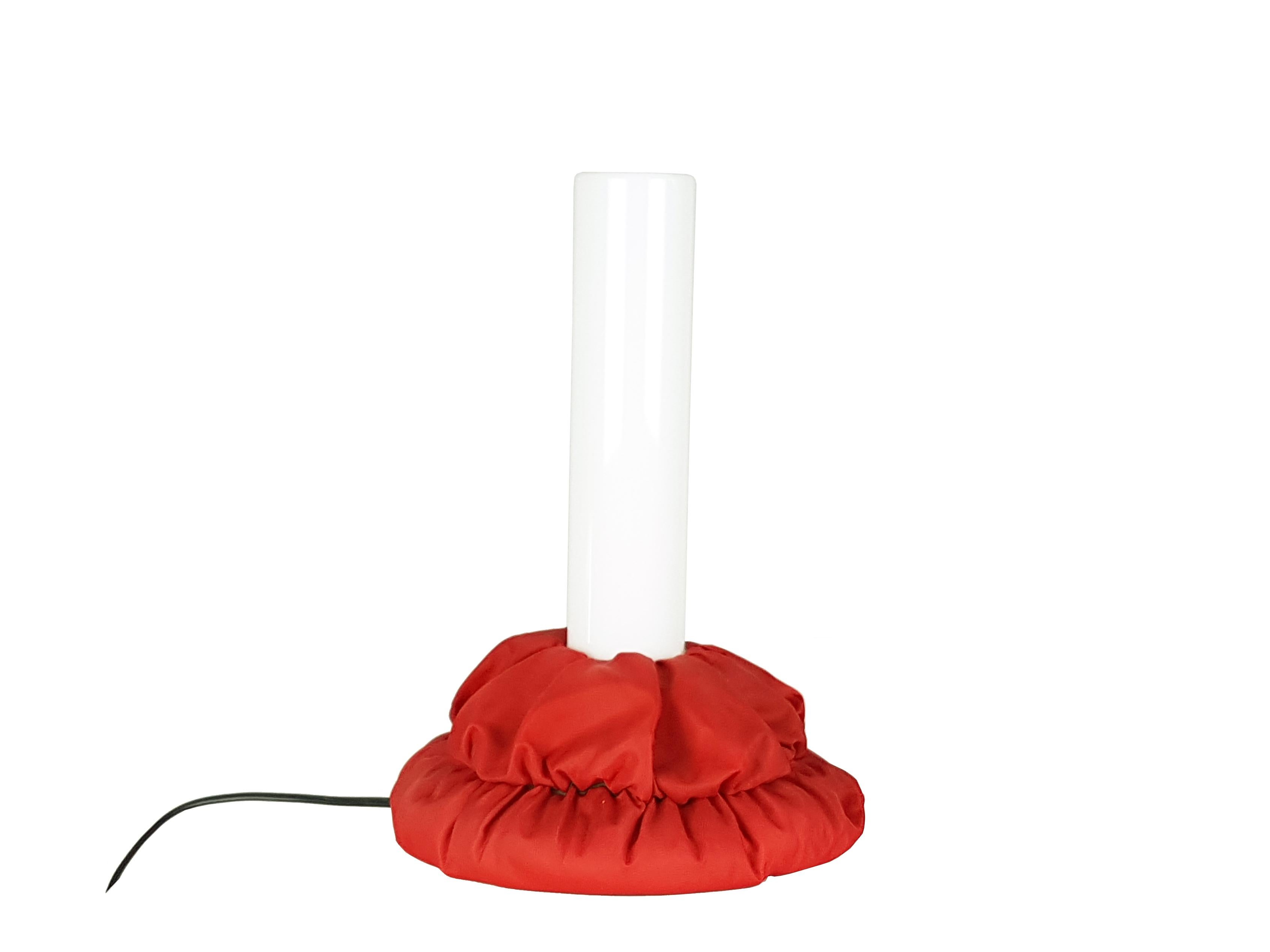 Nylon Cloche con due paralumi in tessuto e plastica bianca di De Pas D'Urbino Lomazzi per Sirrah in vendita