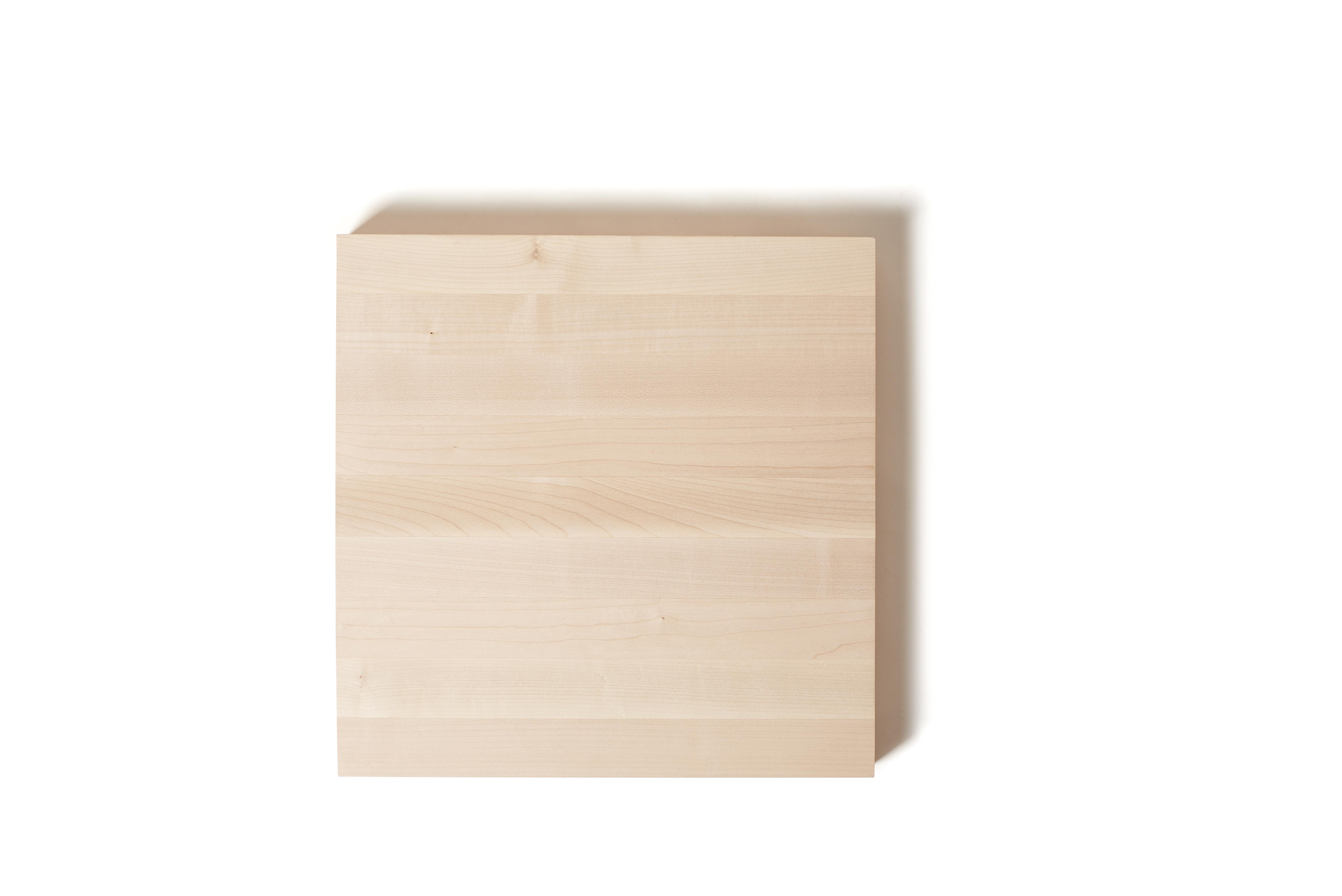 Schneidebrett und Servierteller aus Ahornholz mit zwei Seiten, Quadrato, Made in Italy (Moderne) im Angebot