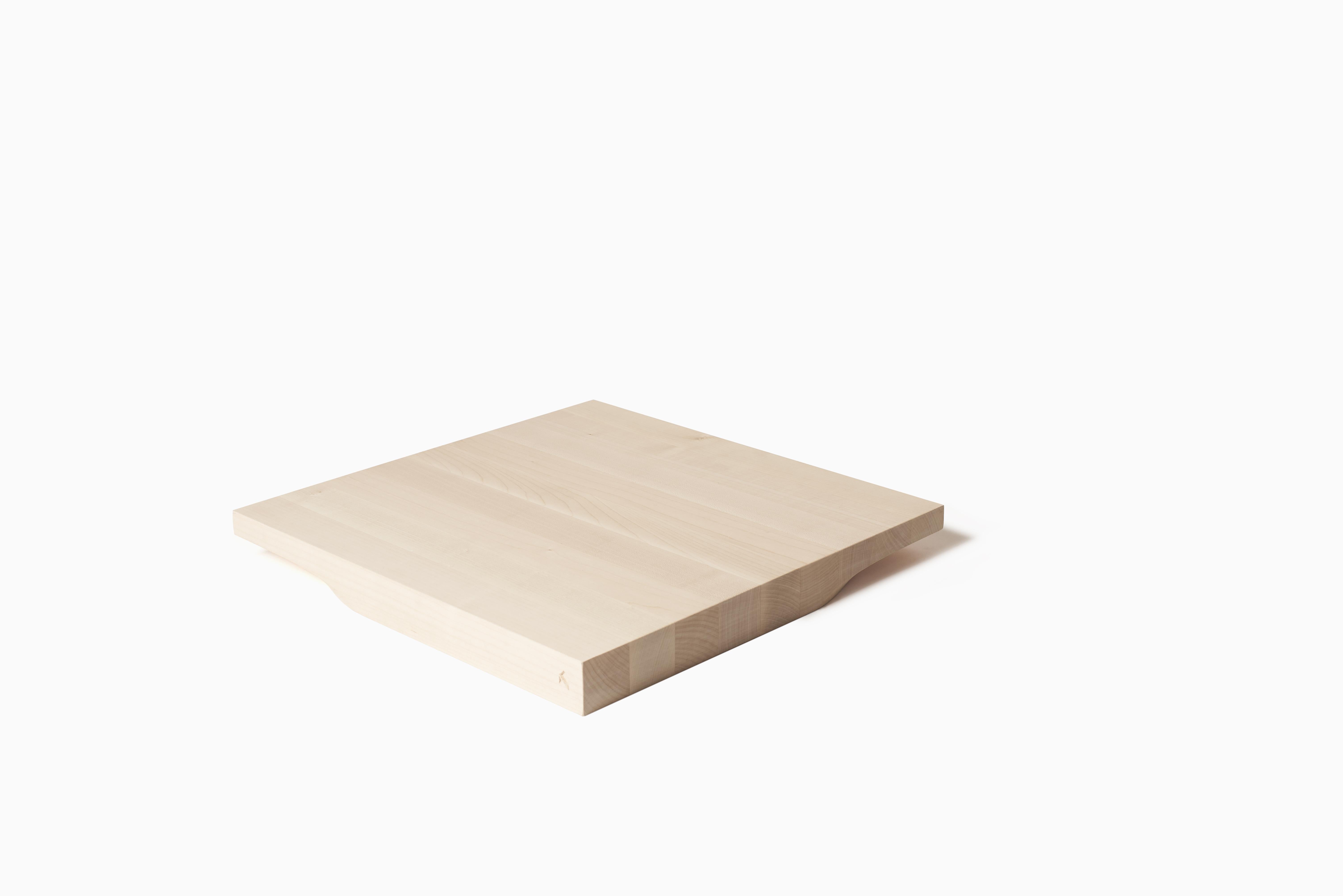 Modern Two-sided Maple Wood Cutting Board and Serving Plate, Quadrato, Made in Italy For Sale