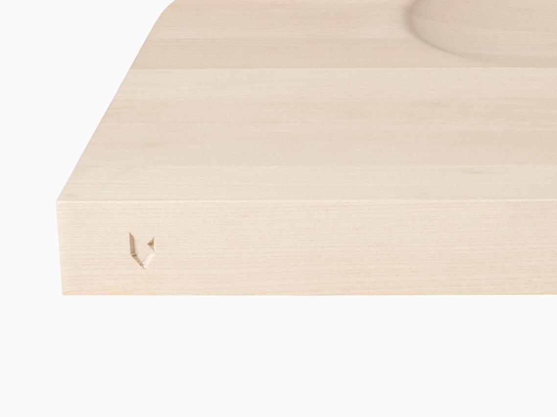 Schneidebrett und Servierteller aus Ahornholz mit zwei Seiten, Quadrato, Made in Italy (21. Jahrhundert und zeitgenössisch) im Angebot
