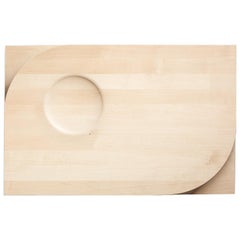Planche à découper et assiette de service en bois d'érable à deux faces, Rettangolo, fabriqué en Italie