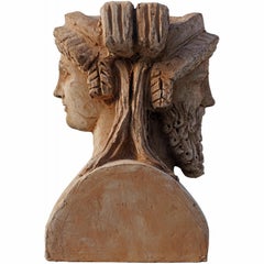 TWO-FACED HEAD OF BACCHUS AND ARIADNE - Copy OF THE ORIGINAL FROM THE VATICAN