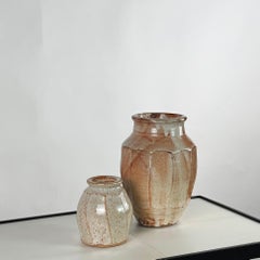 Two Faceted Glazed Pottery Vases by Warren MacKenzie