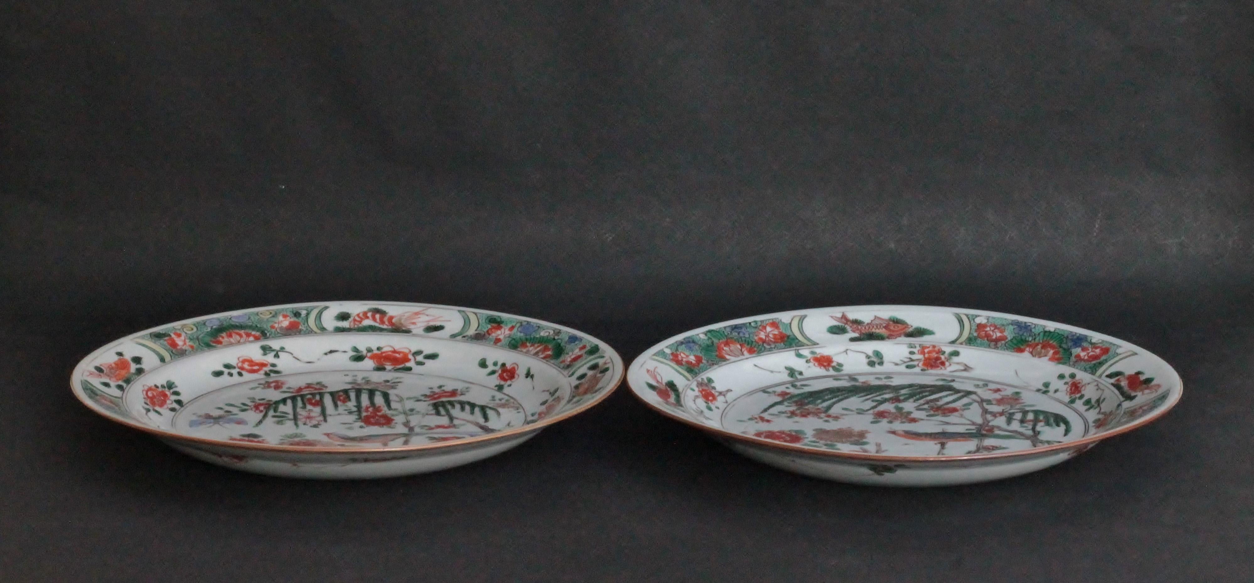 Two Famille Verte Plates in China Porcelain, Kangxi Period ‘1662-1722’ 4