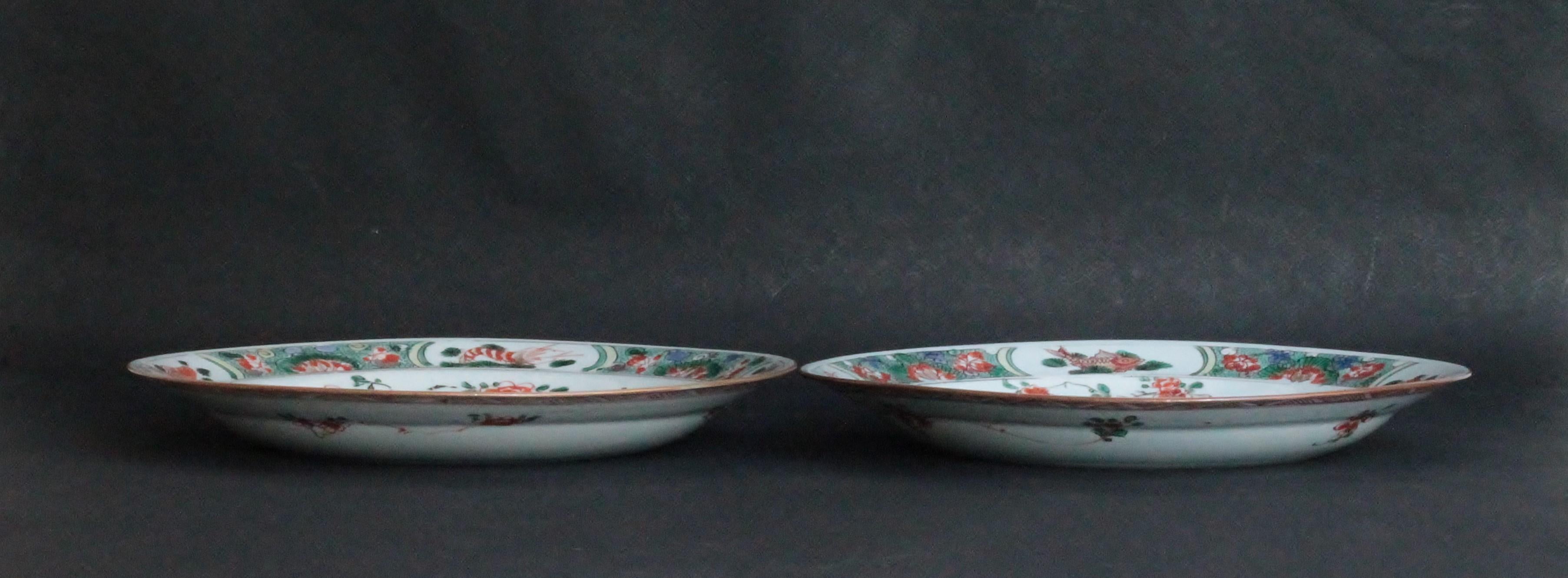 Two Famille Verte Plates in China Porcelain, Kangxi Period ‘1662-1722’ 5