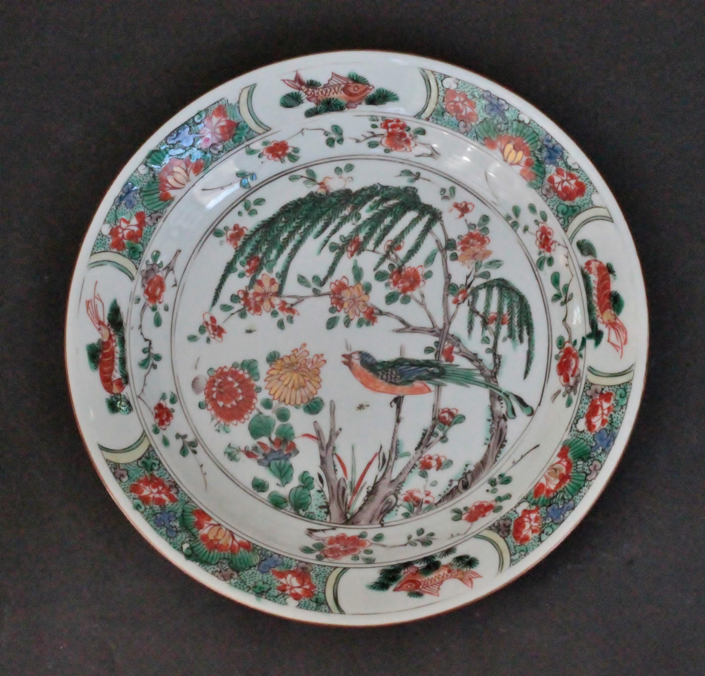 Two Famille Verte Plates in China Porcelain, Kangxi Period ‘1662-1722’ 1