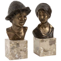 Deux fermiers par Giovanni De Martino, Italie, début du XXe siècle