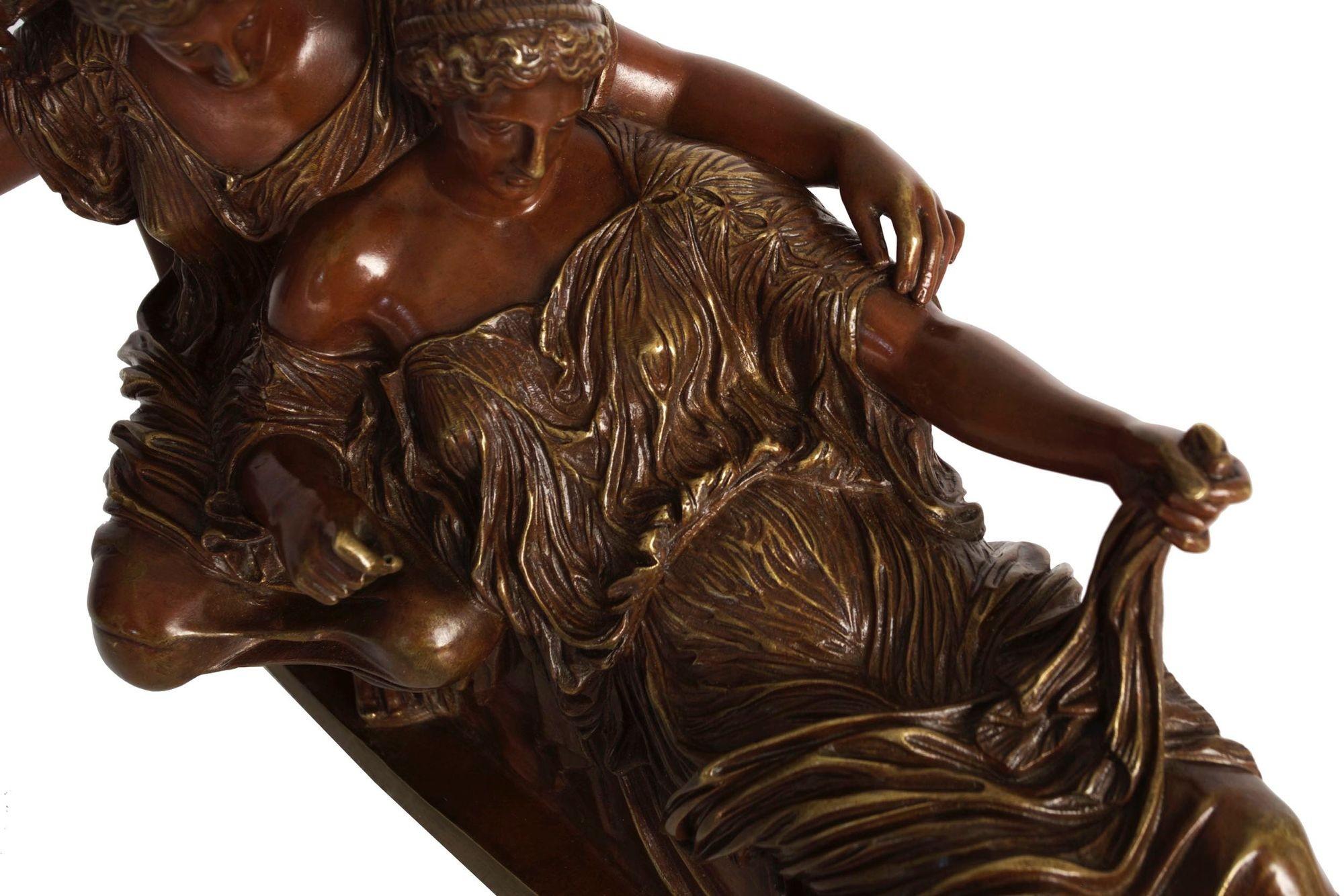 Sculpture allemande en bronze « Two Fates » d'après le moulage ancien de R. Bellair en vente 1