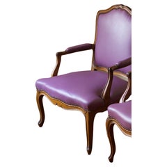 Deux fauteuils Louis XV, France 19ème siècle
