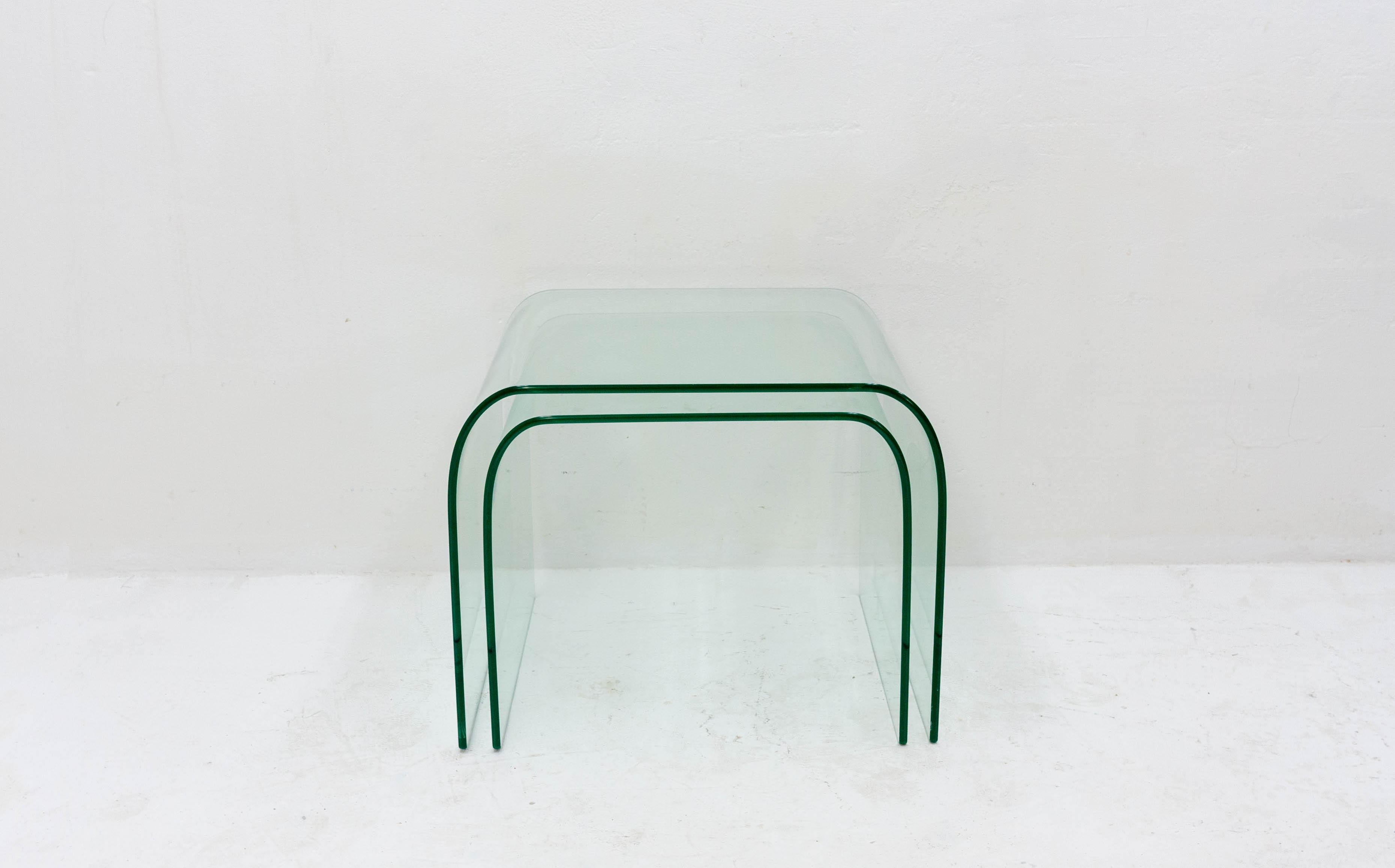Two FIAM Design Glass Side Tables 2