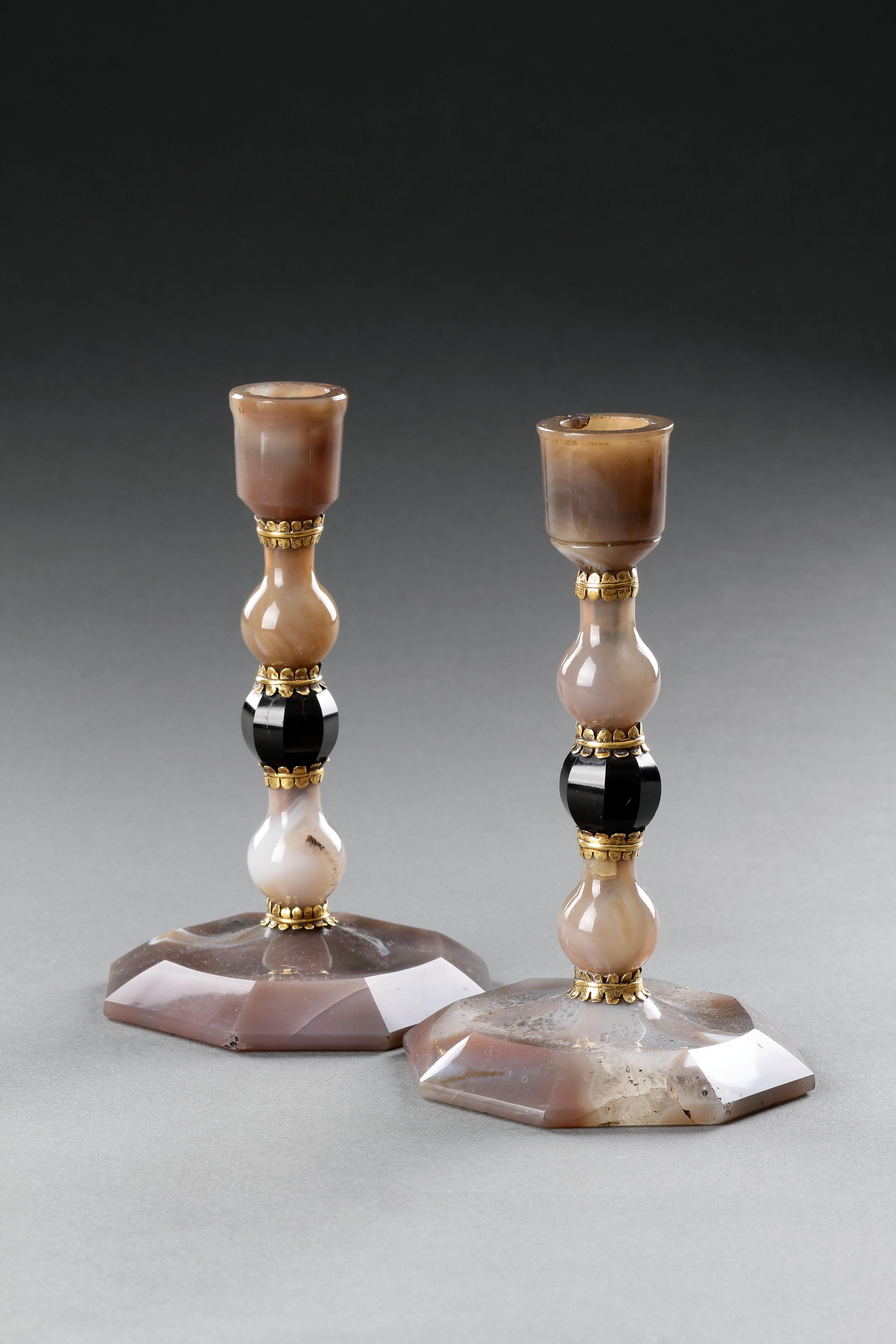Two Fine ‘Kunstkammer’ Candlesticks In Good Condition For Sale In London, GB