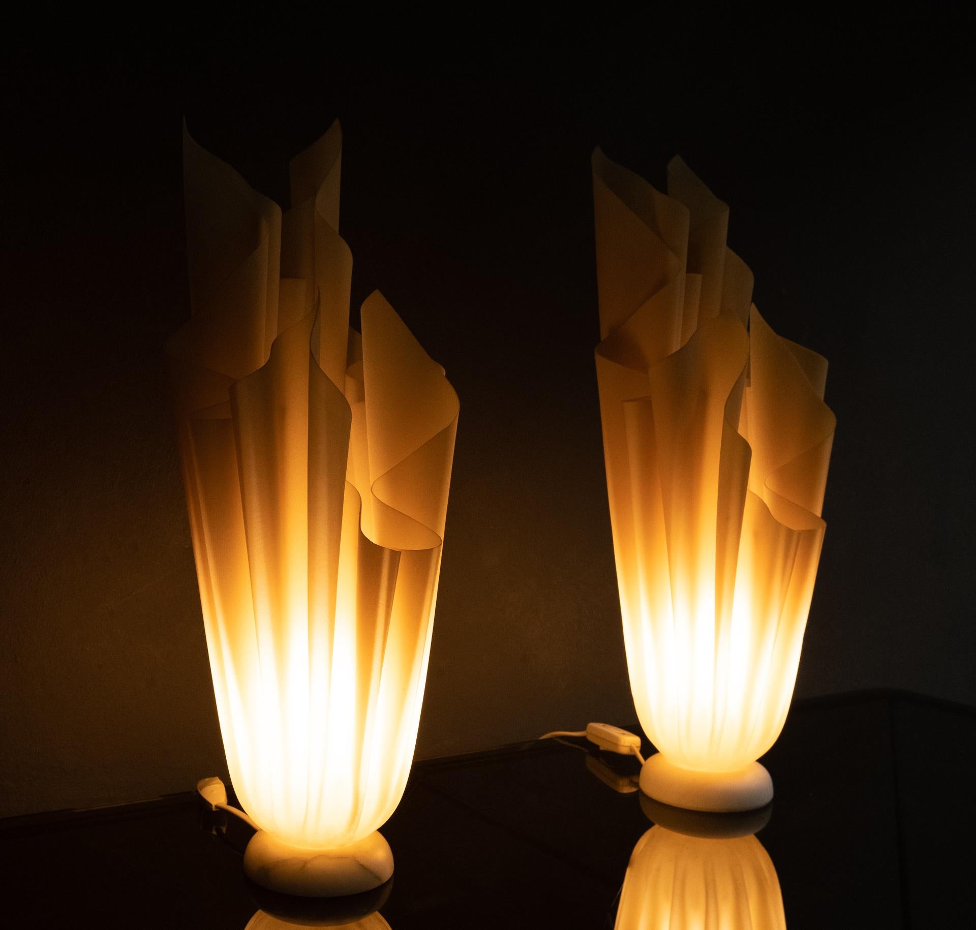 Two ''Flaming Torch'' Georgia Jacob Table Lamps, 1970s 2