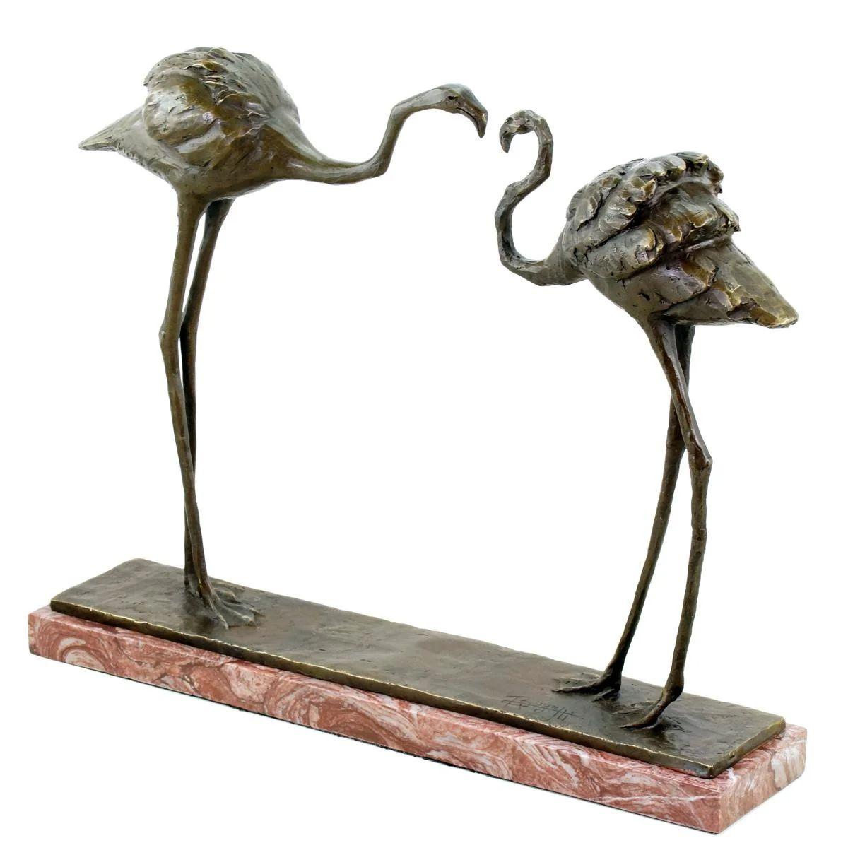 Statua in bronzo di due fenicotteri in stile Rembrandt Bugatti in vendita 3