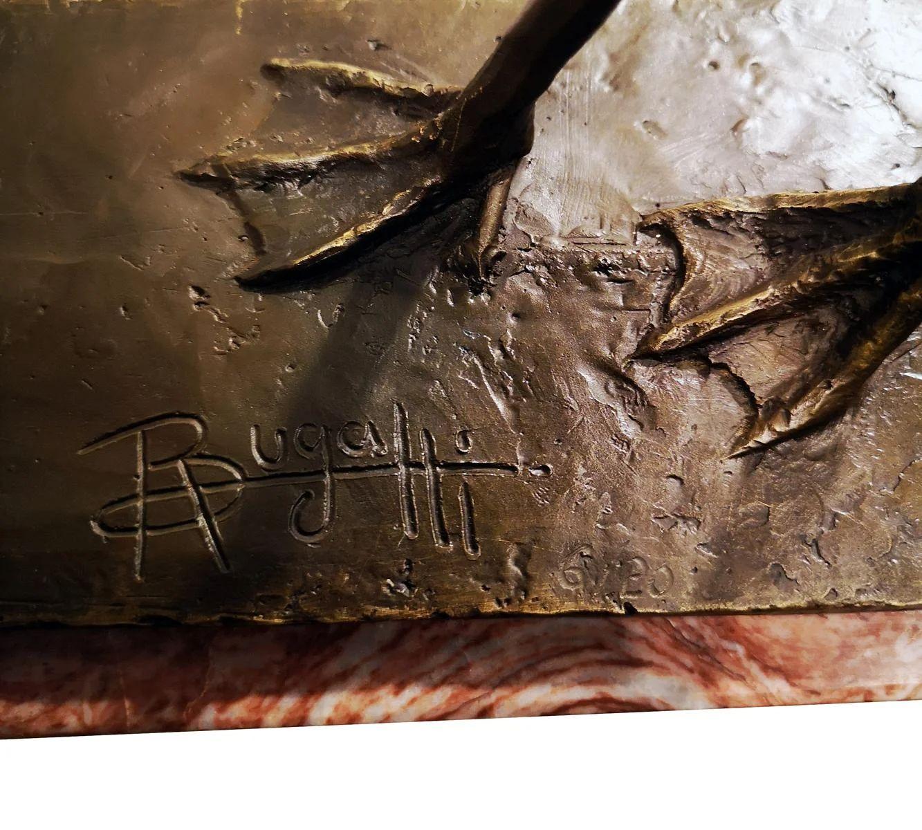 Statua in bronzo di due fenicotteri in stile Rembrandt Bugatti In condizioni buone in vendita a Saint-Ouen, FR