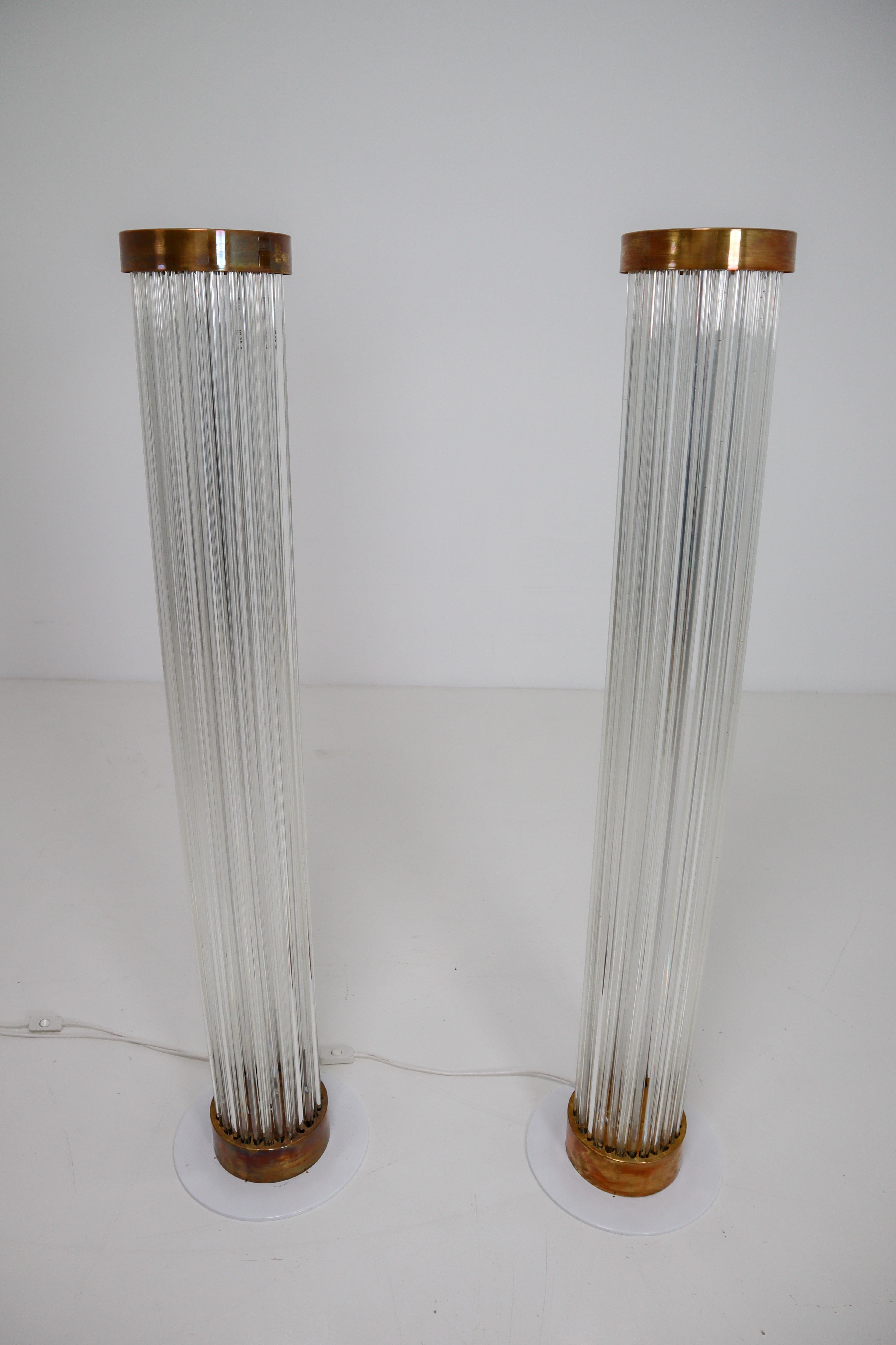 Mid-Century Modern Two Floor Lamps by Fa. Preciosa in Kamenicky Senov, Czechoslovakia in the 1970s