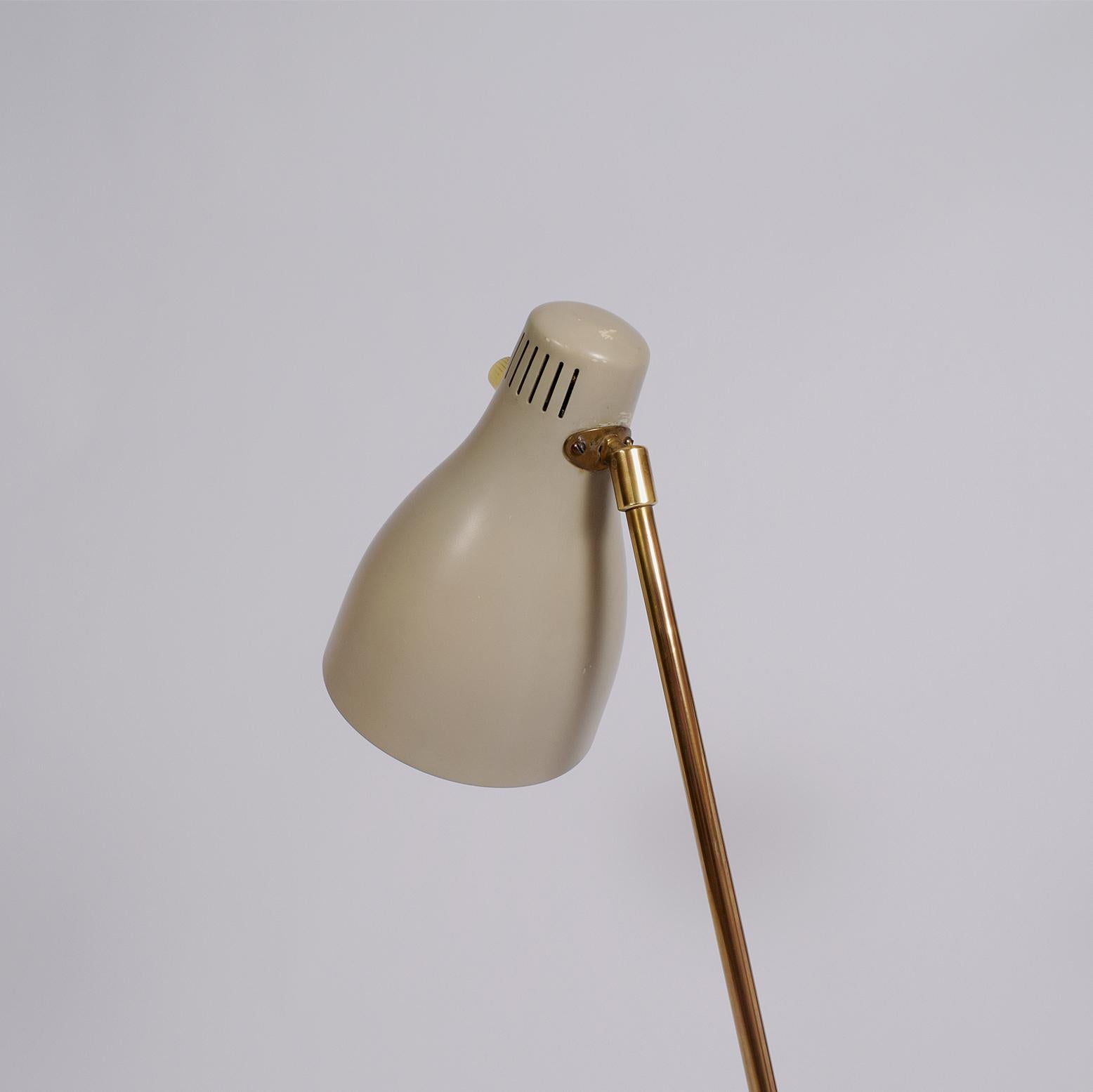 Brass Two Floor Lamps by Hans Bergström for Atelje Lyktan, 1950s