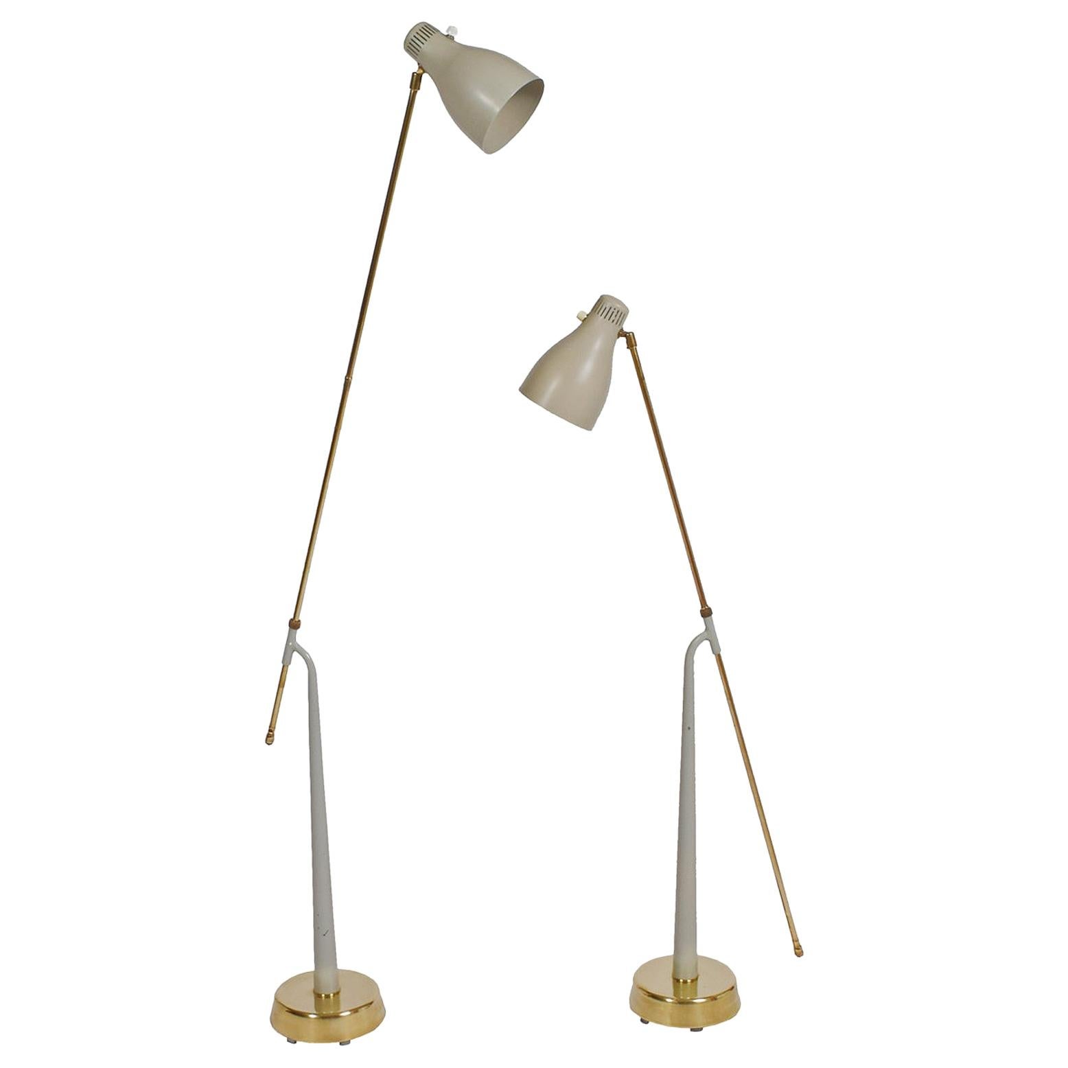 Two Floor Lamps by Hans Bergström for Atelje Lyktan, 1950s