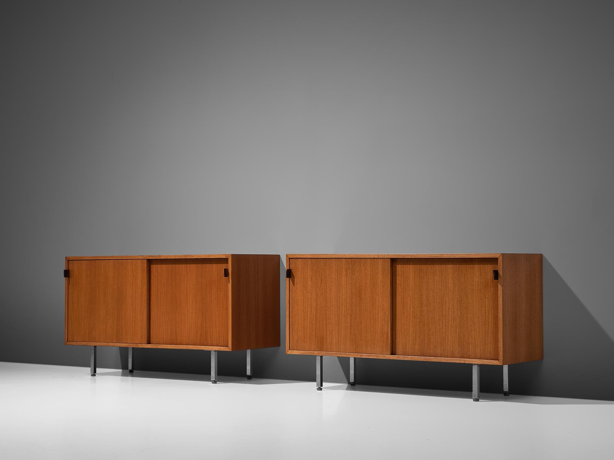 Mid-Century Modern Two Florence Knoll Sideboards in Walnut