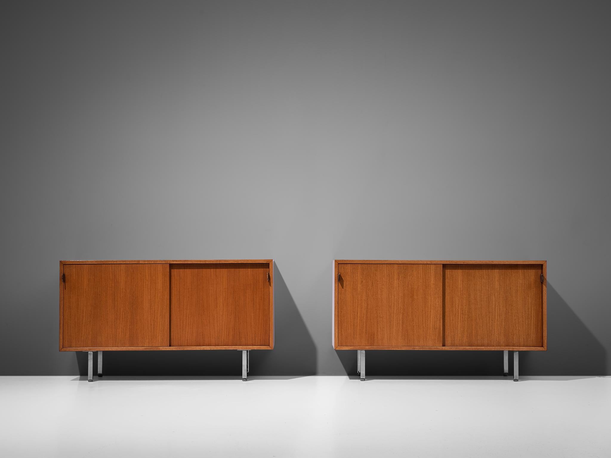 American Two Florence Knoll Sideboards in Walnut