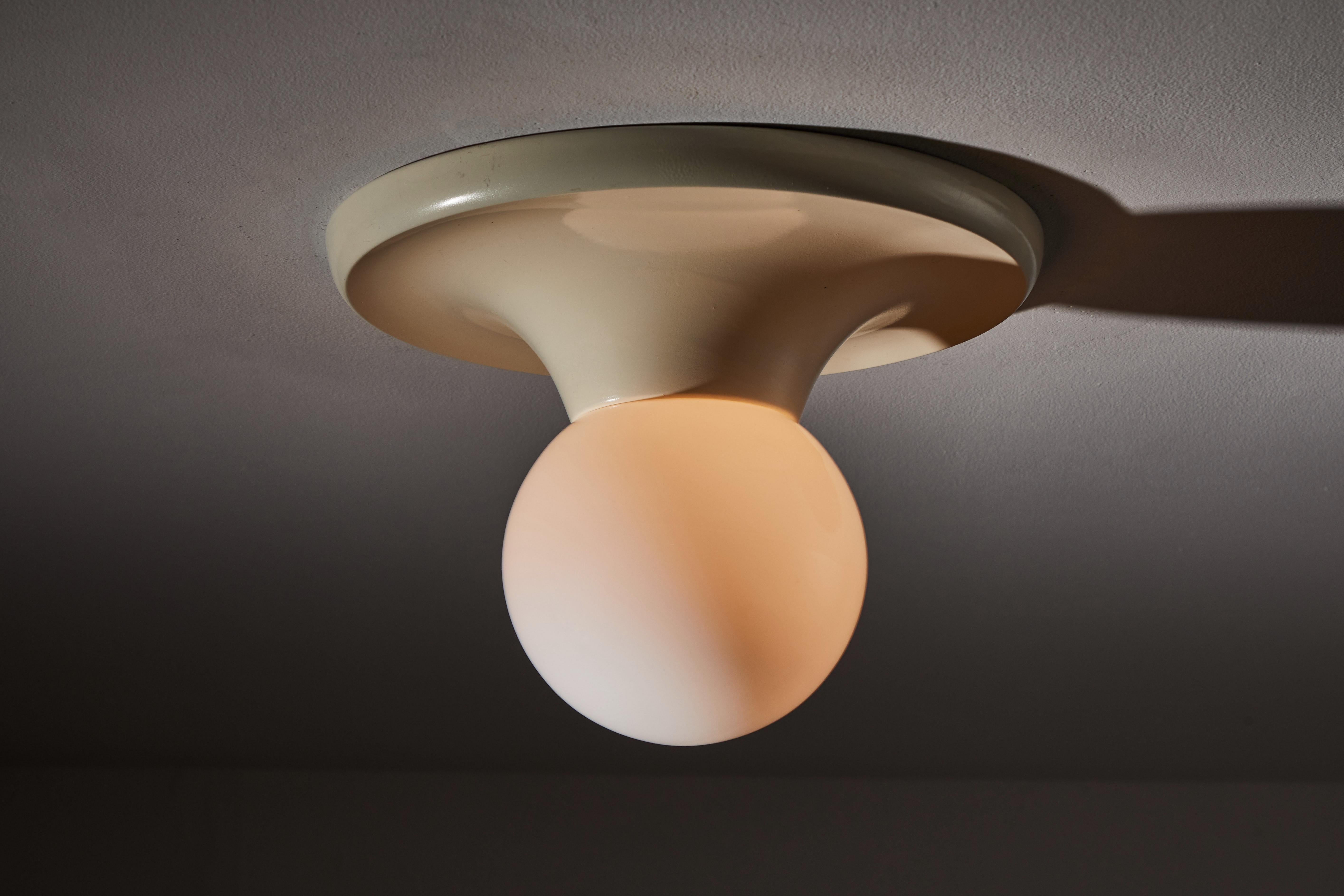 Enameled Two Flushmount Ceiling Lights by Achille Castiglioni for Flos