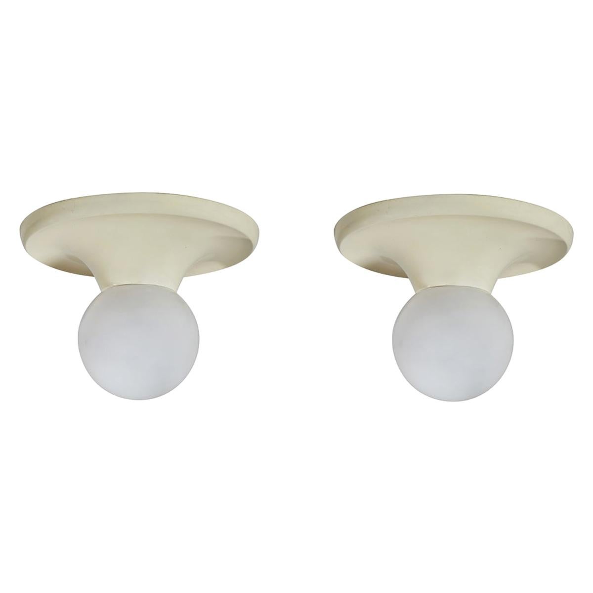 Two Flushmount Ceiling Lights by Achille Castiglioni for Flos