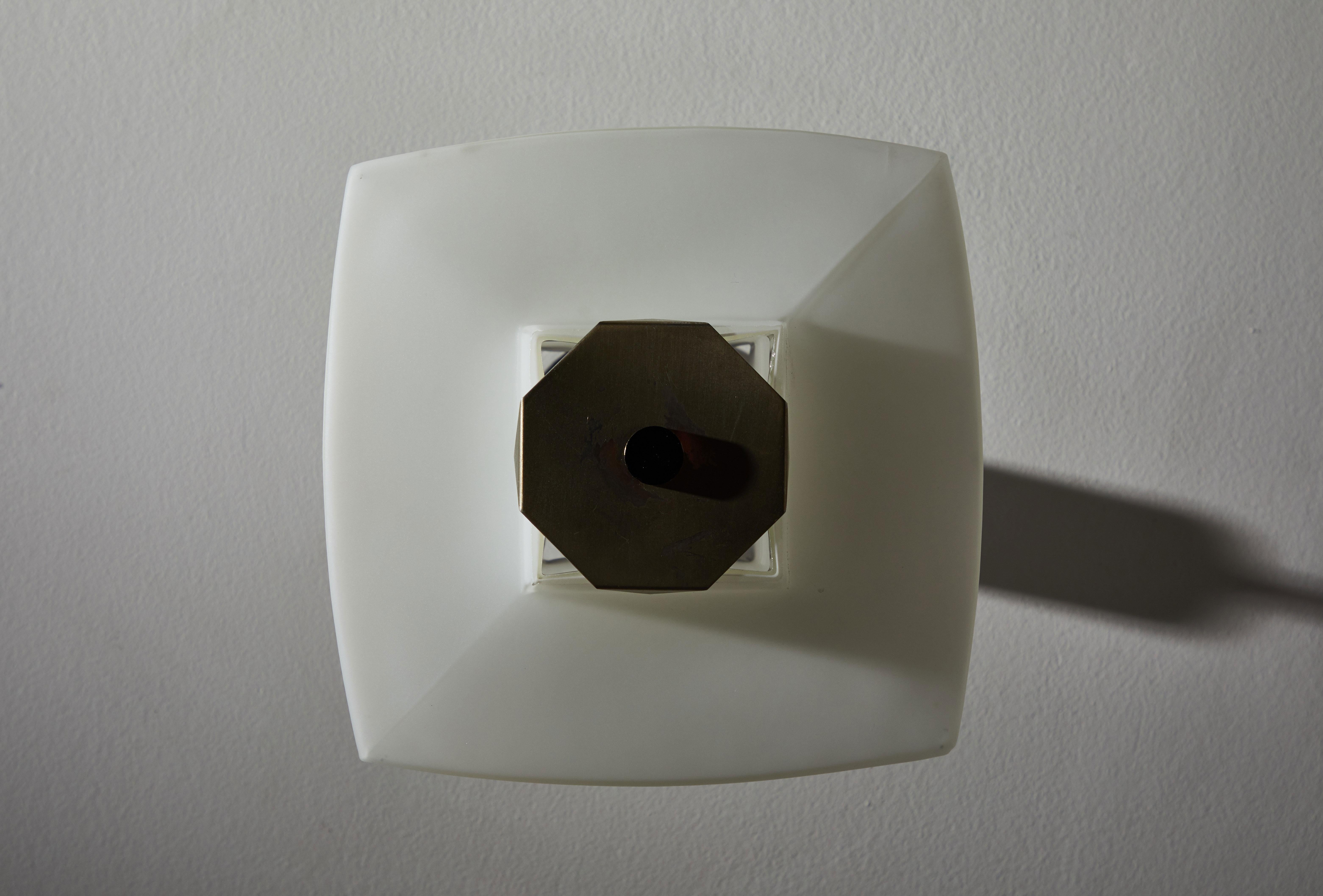 Single Flush Mount Ceiling Light by Arredoluce In Good Condition In Los Angeles, CA