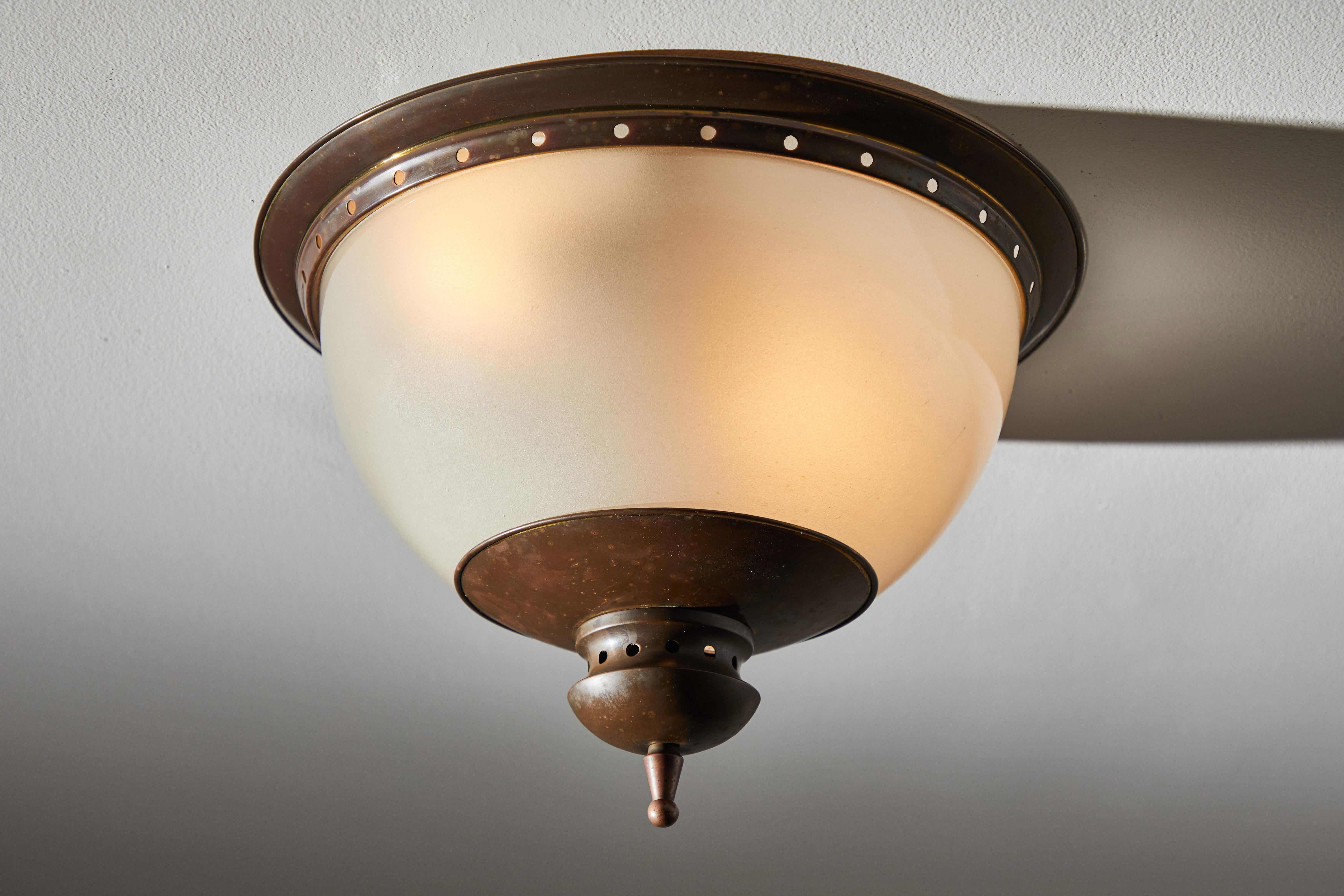 Mid-Century Modern Two Flush Mount Ceiling Lights by Caccia Dominioni for Azucena