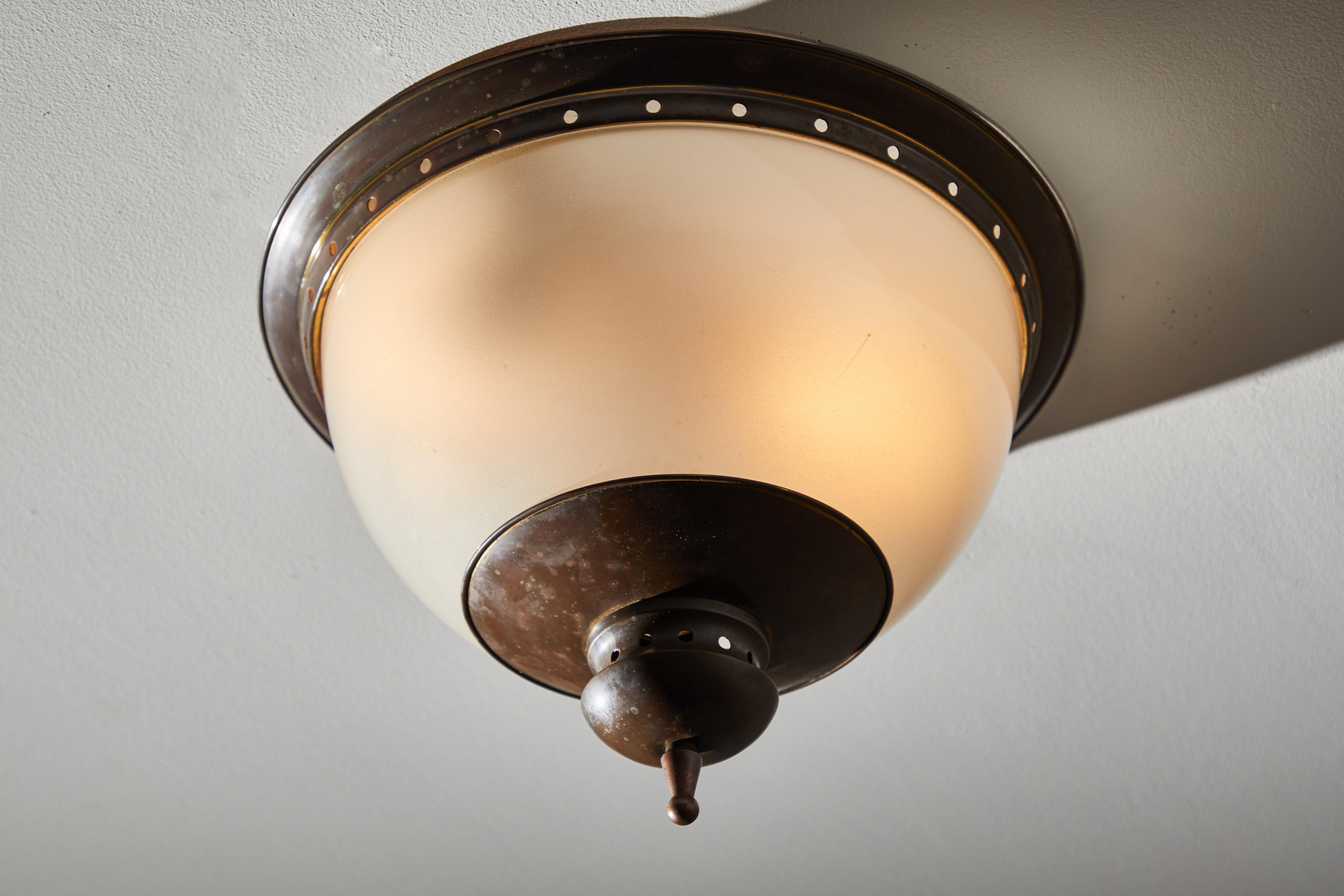 Italian Two Flush Mount Ceiling Lights by Caccia Dominioni for Azucena