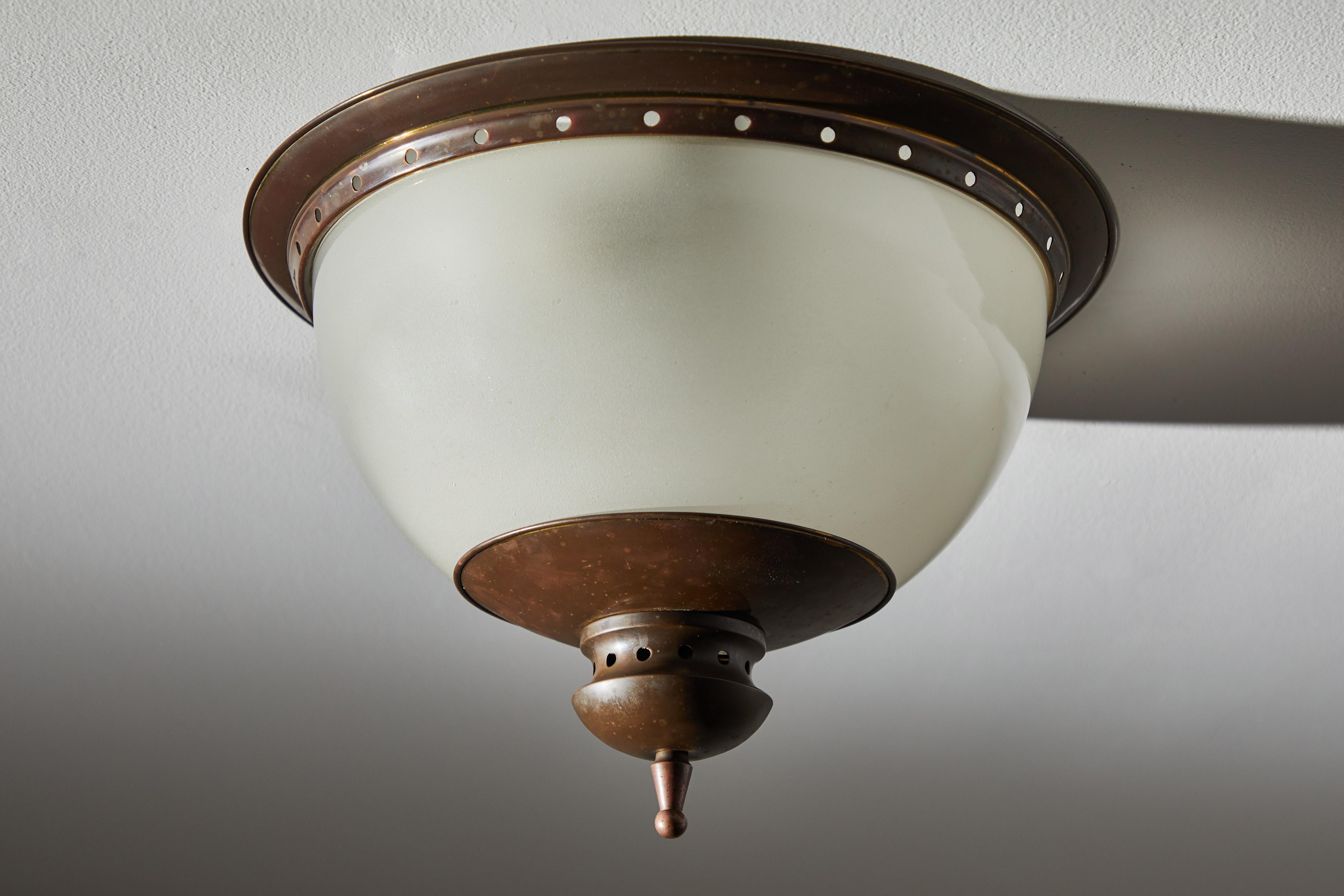 Mid-20th Century Two Flush Mount Ceiling Lights by Caccia Dominioni for Azucena