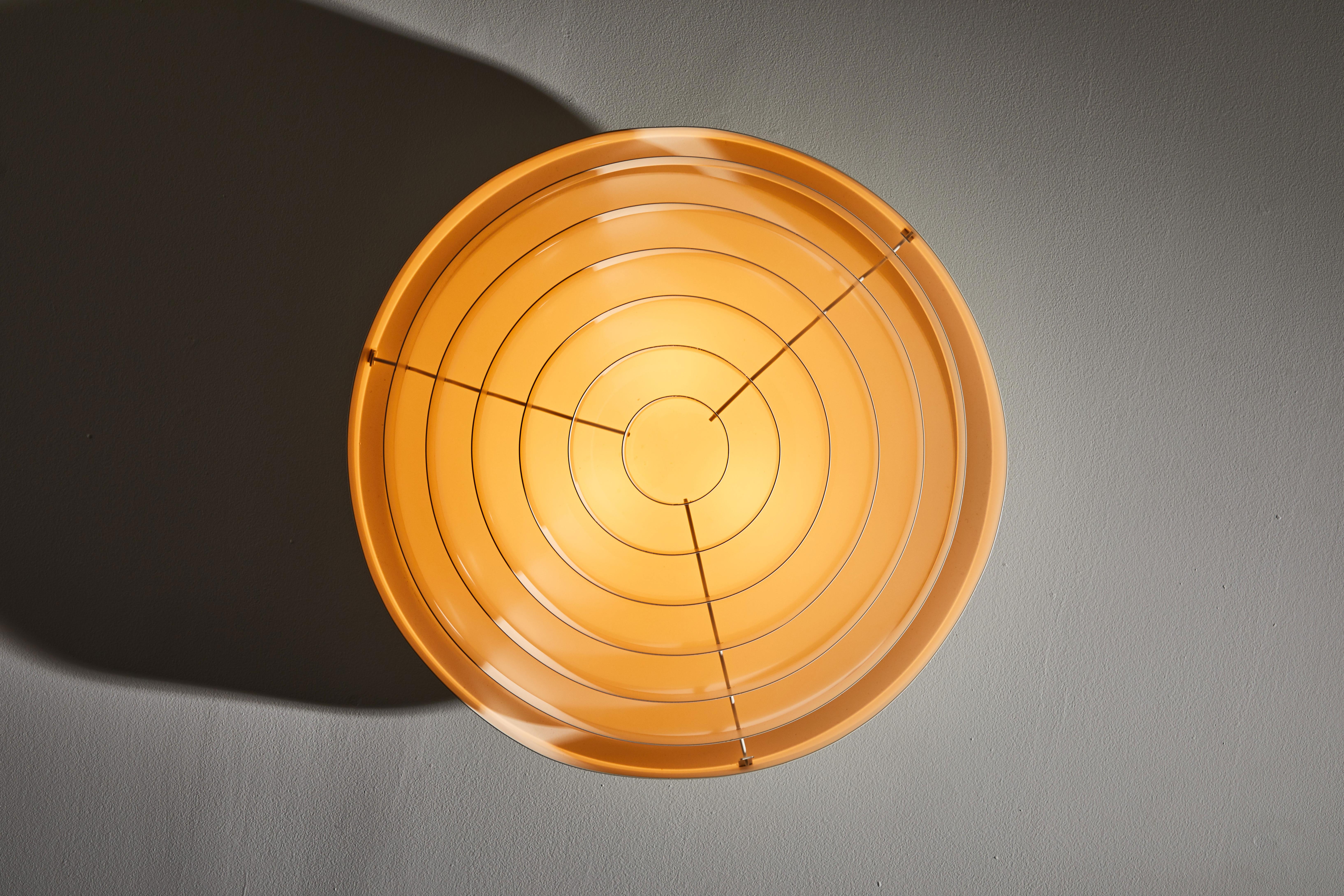 Enameled Two Flush Mount Ceiling Lights by Lisa Johansson-Pape for Orno
