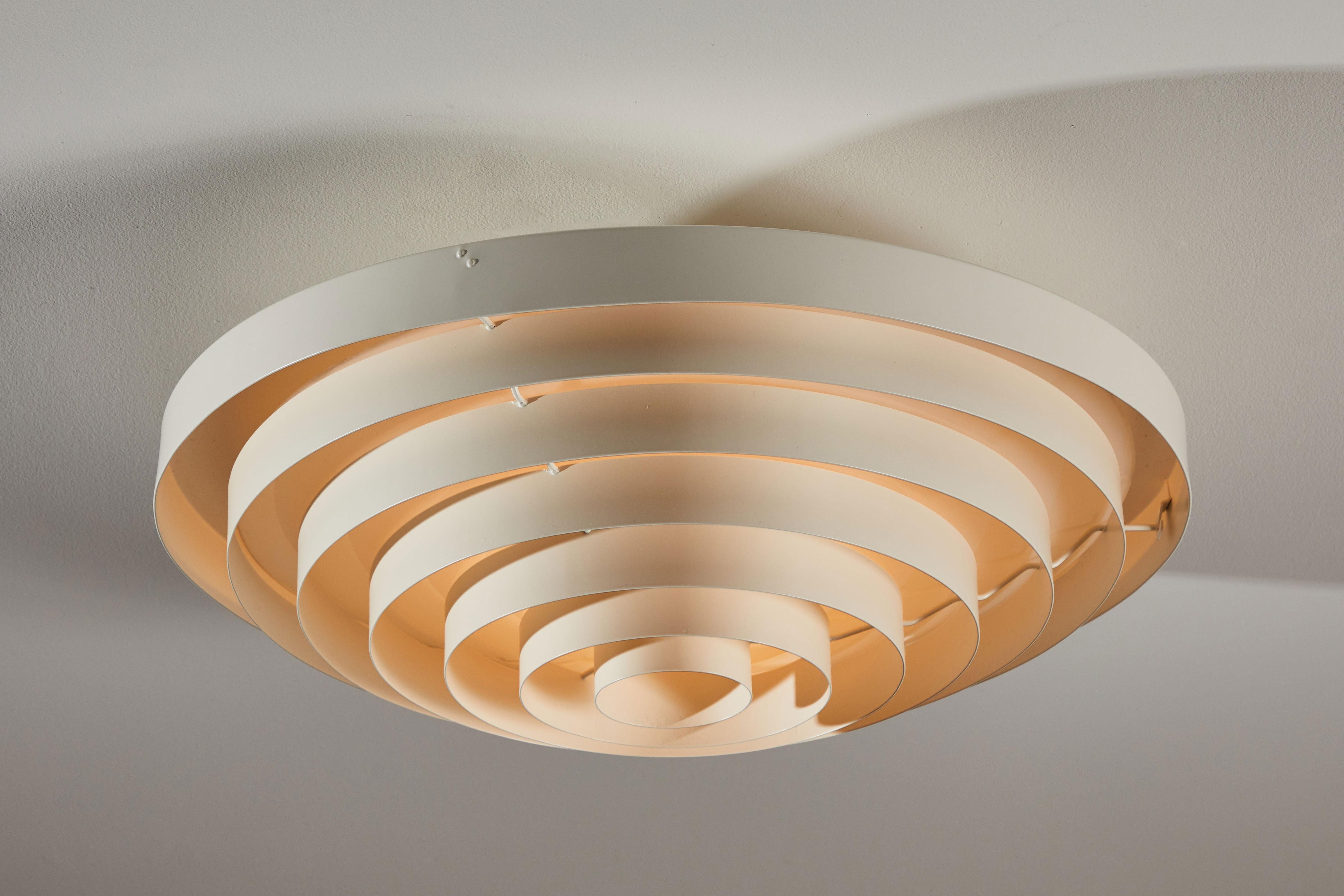 Two Flush Mount Ceiling Lights by Lisa Johansson-Pape for Orno In Good Condition In Los Angeles, CA