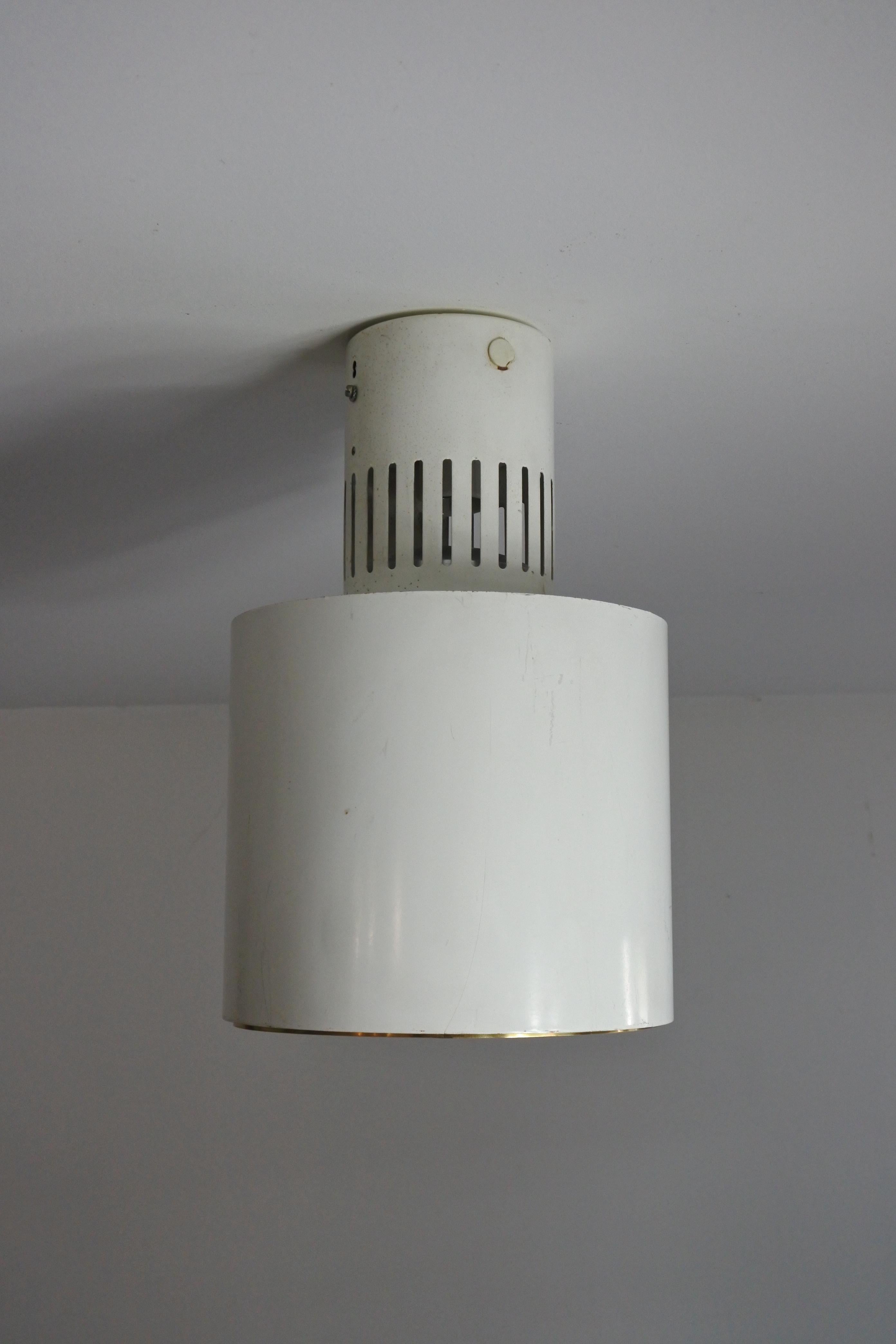 Ceiling light by Lisa Johansson-Pape and manufactured by Orno
Lacquered metal, aluminium and brass
Made in Finland in the 1950s, model designed for the National Library

Marked accordingly

1x E27 socket. Priced individually.