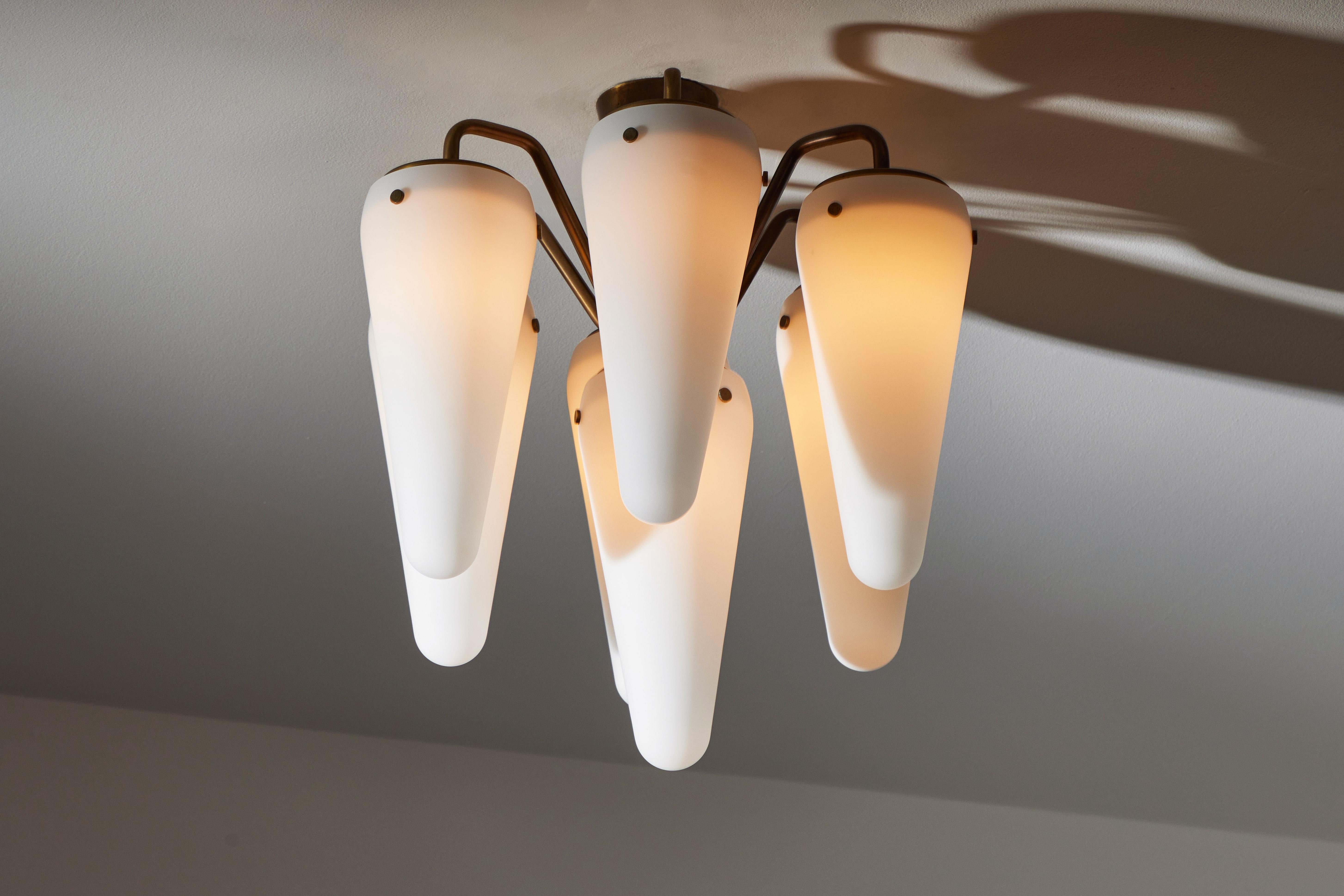 Mid-Century Modern Two Flushmount Chandeliers by Hans-Agne Jakobsson