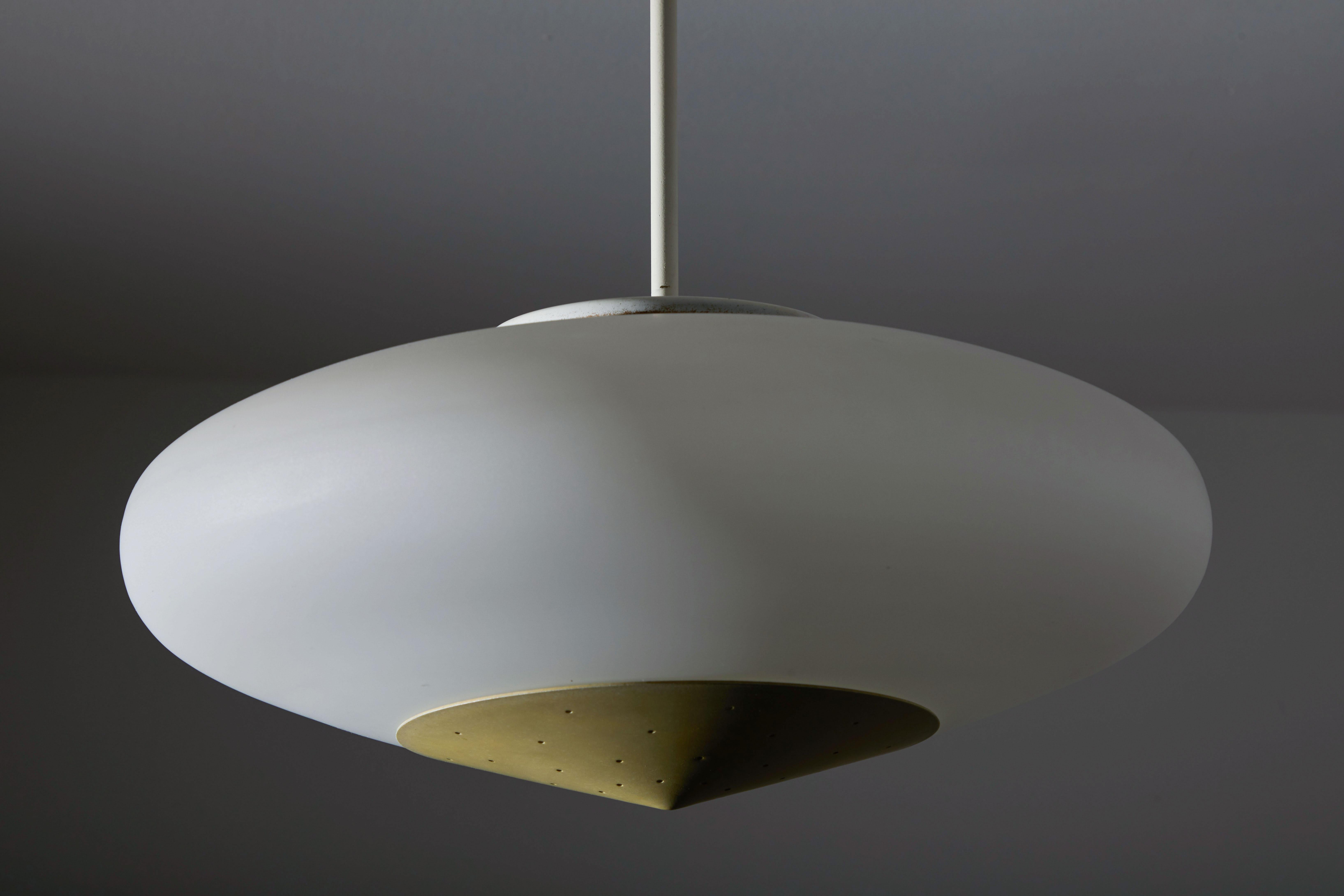 Single Flush Mount Pendant by Stilux In Good Condition For Sale In Los Angeles, CA