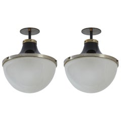 Vintage Two Flush Mounts by Sergio Mazza